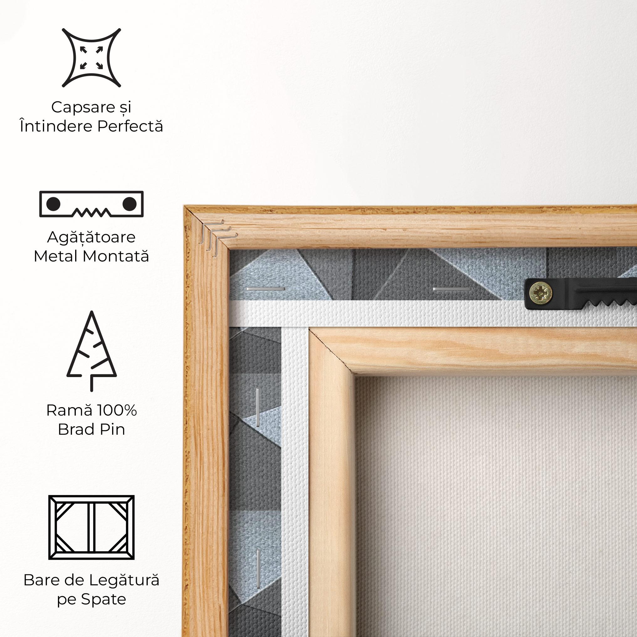 Tablou Canvas Grey Triangle Square mockup 5