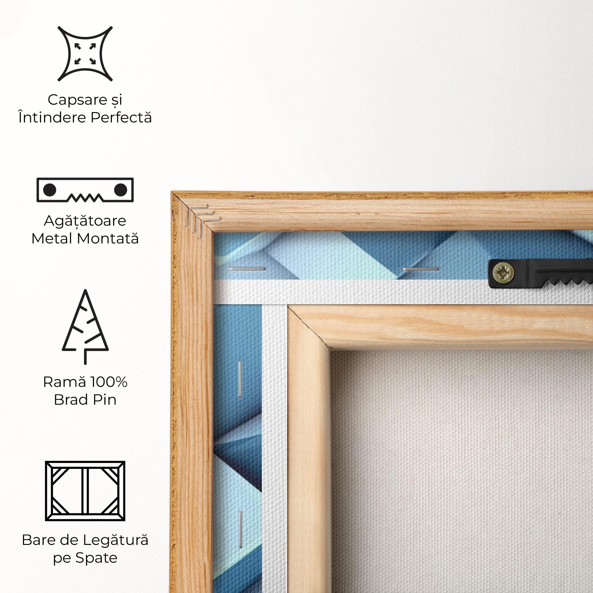 Tablou Canvas Light Blue Shapes Mix mockup 5