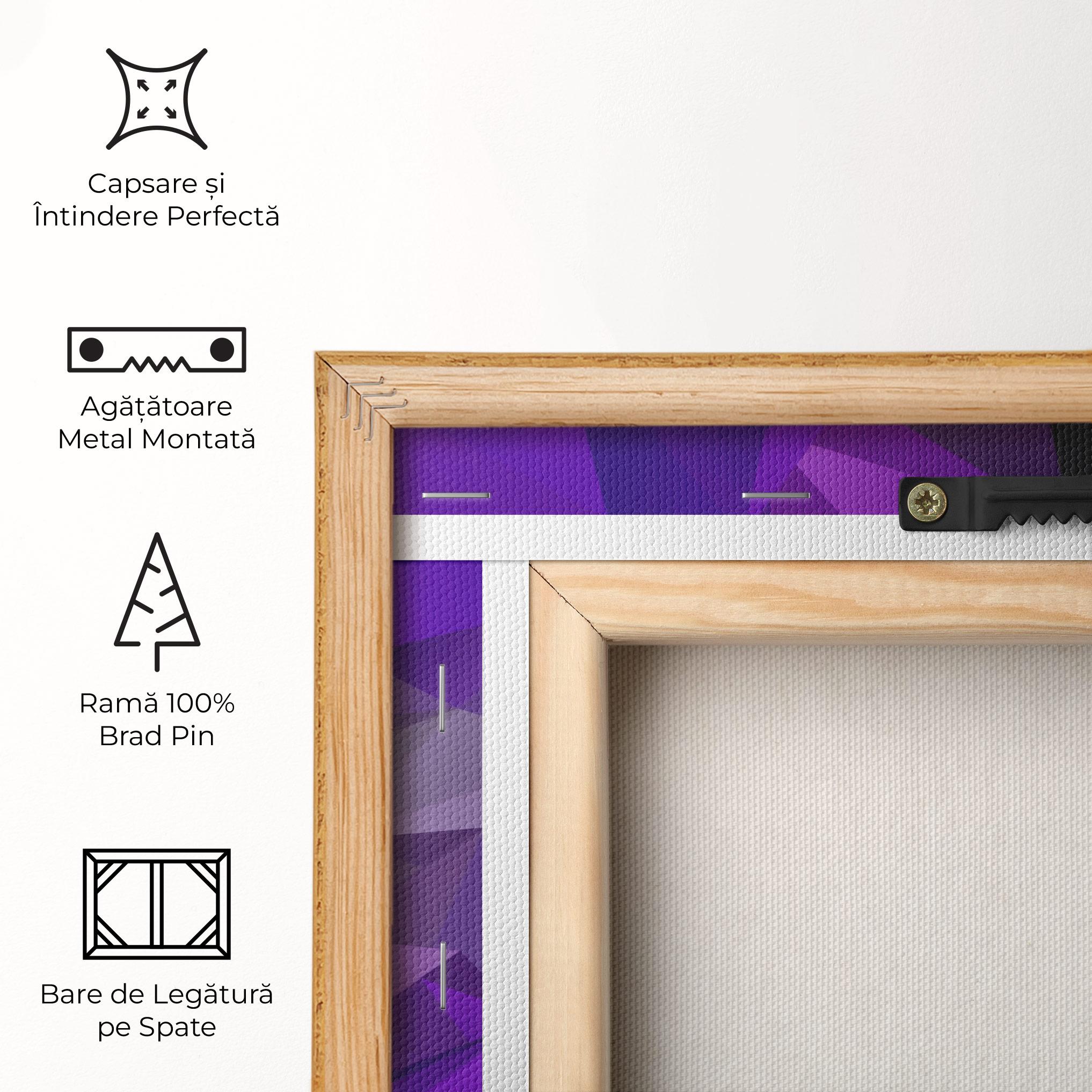 Tablou Canvas Purple Triangle Mix mockup 5