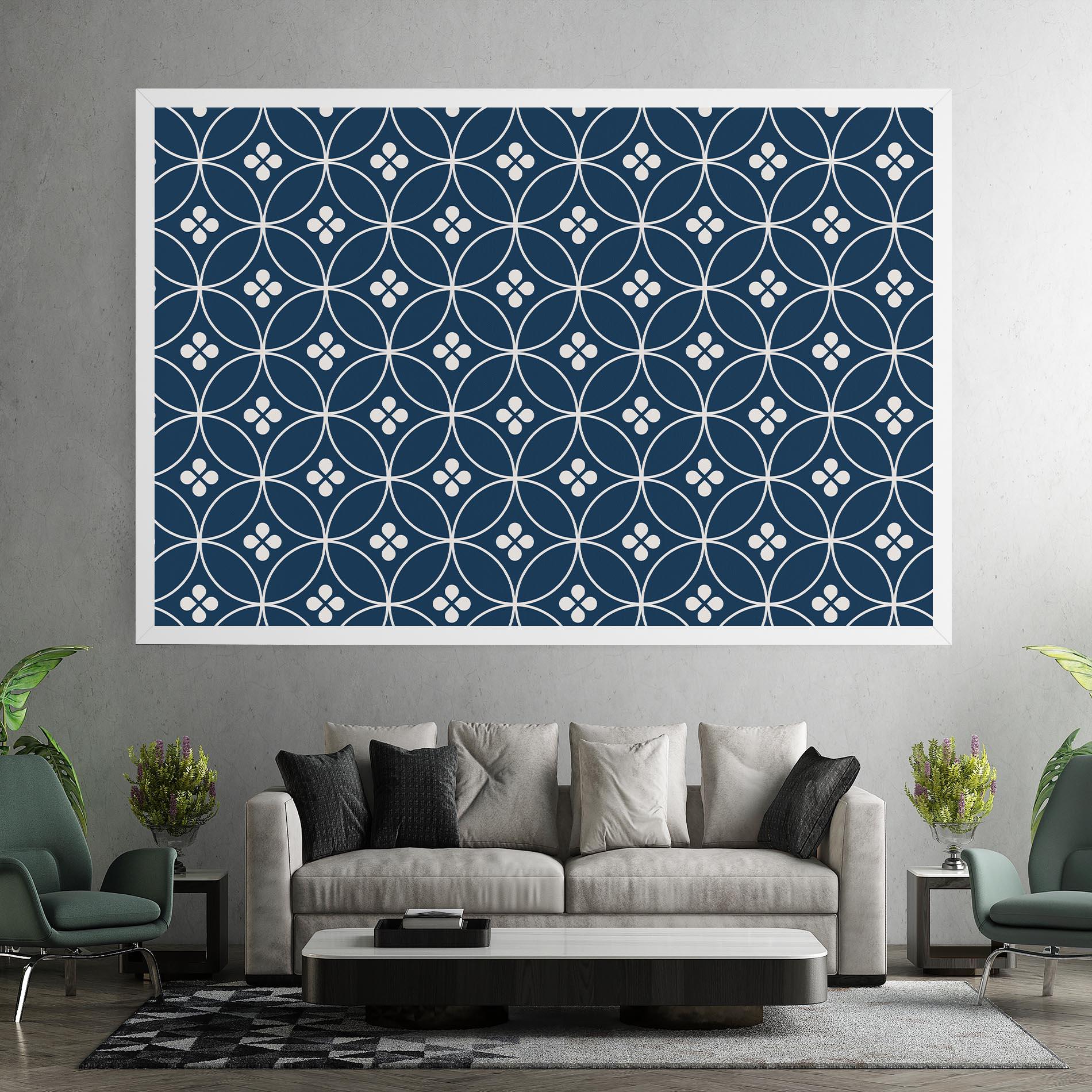 Tablou Canvas Blue Circle mockup 7