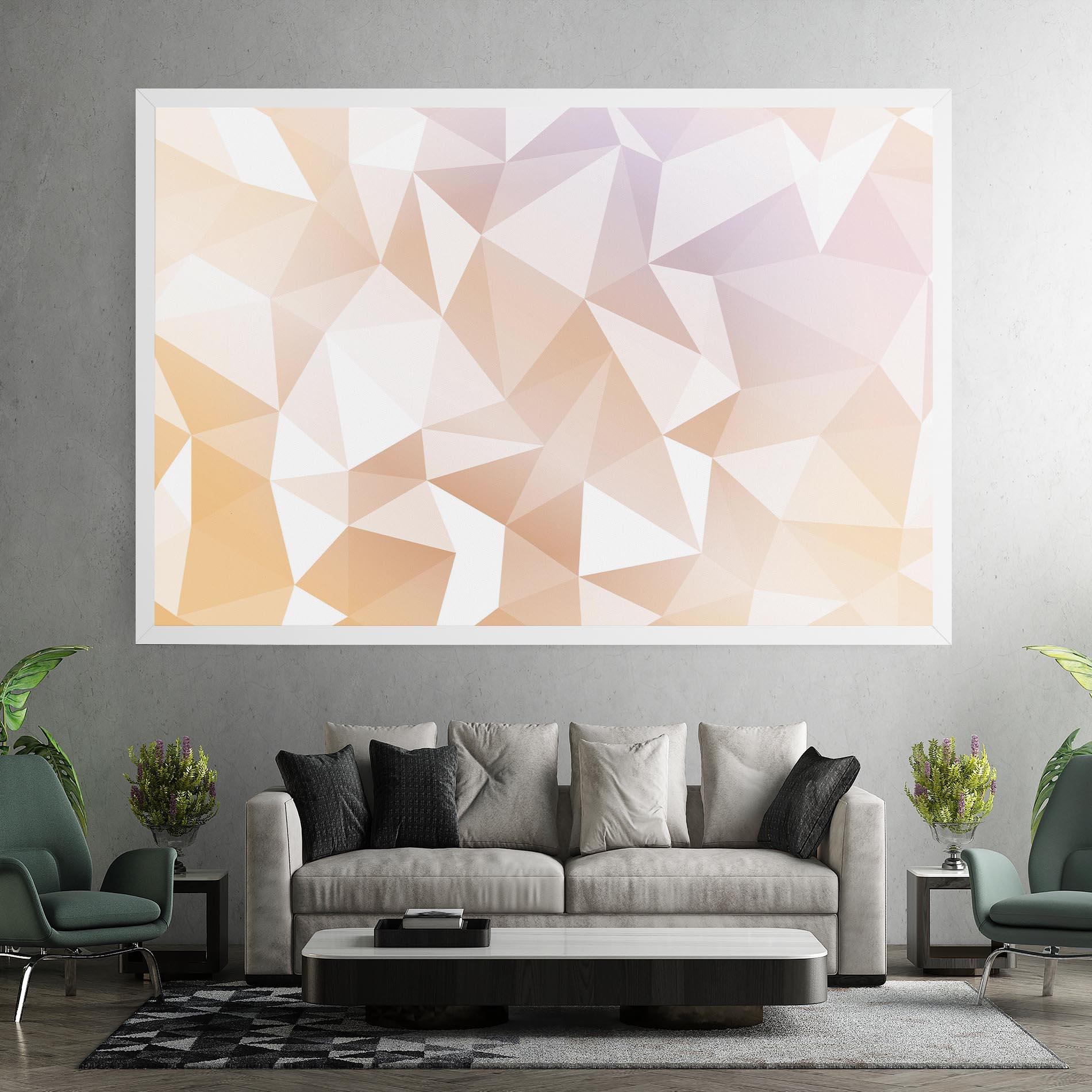 Tablou Canvas Light Pink Triangle mockup 7