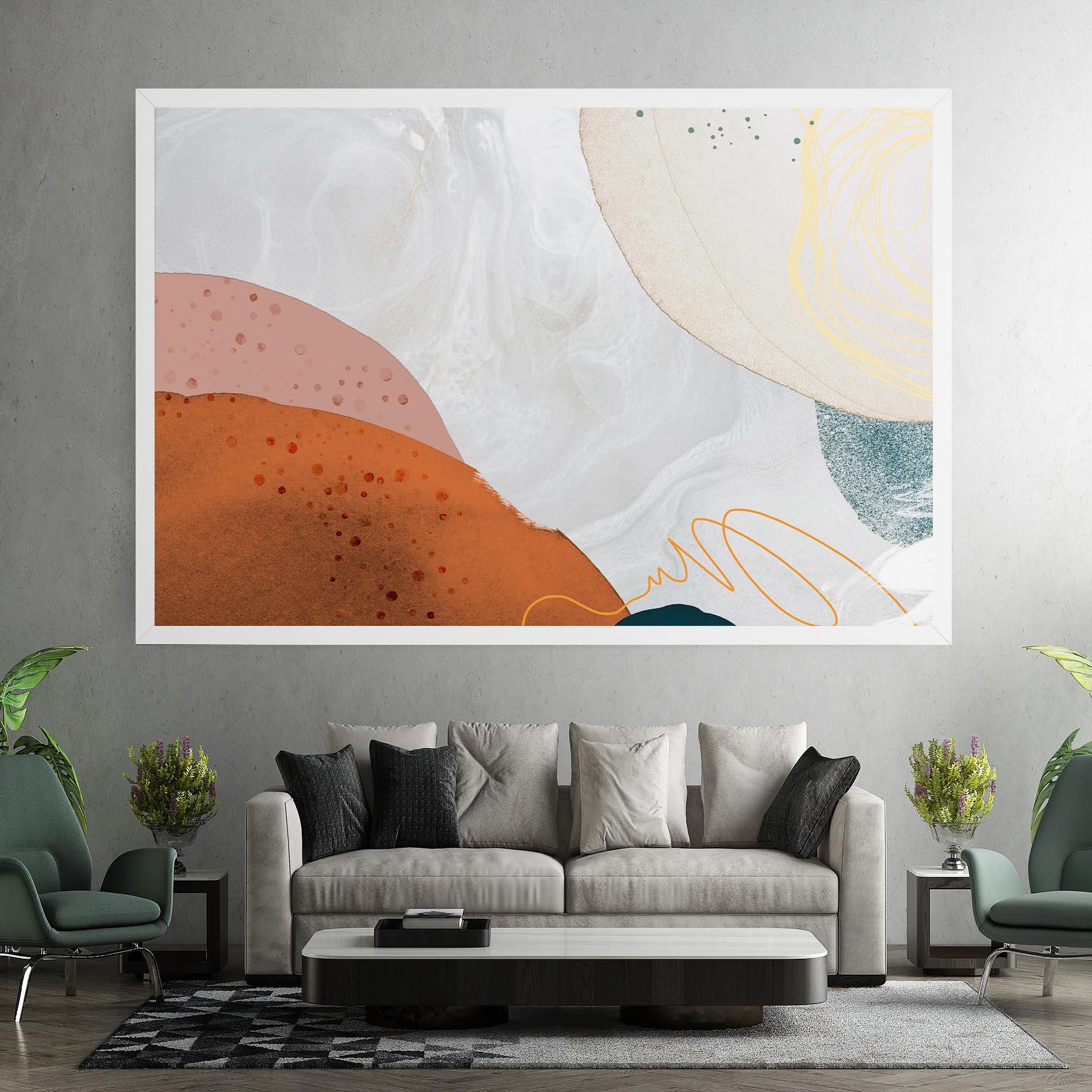 Tablou Canvas Orange Yellow Line mockup 7