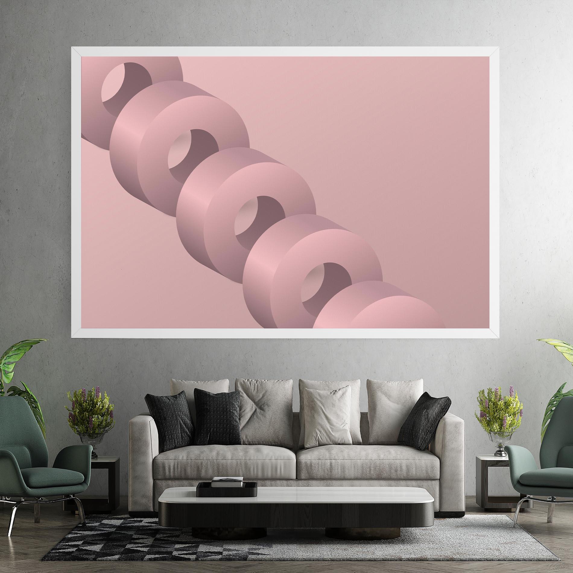 Tablou Canvas Pink Circle mockup 7