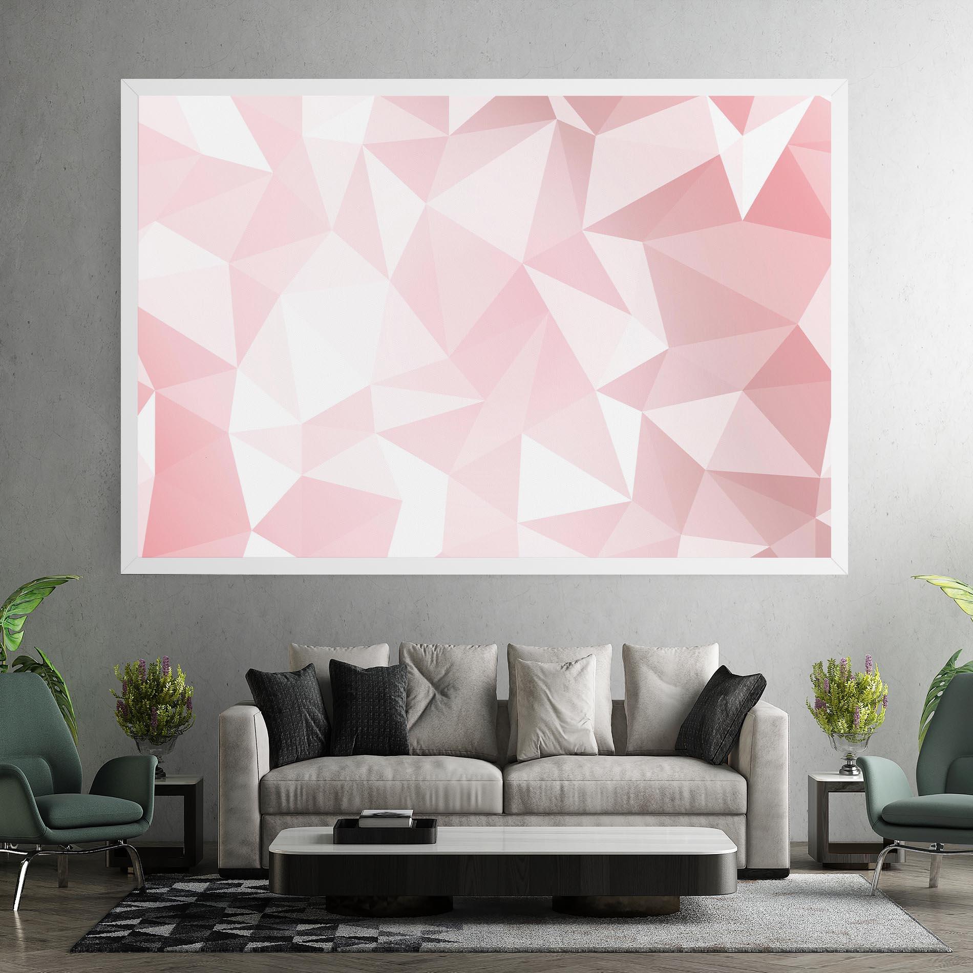 Tablou Canvas Pink Triangle mockup 7
