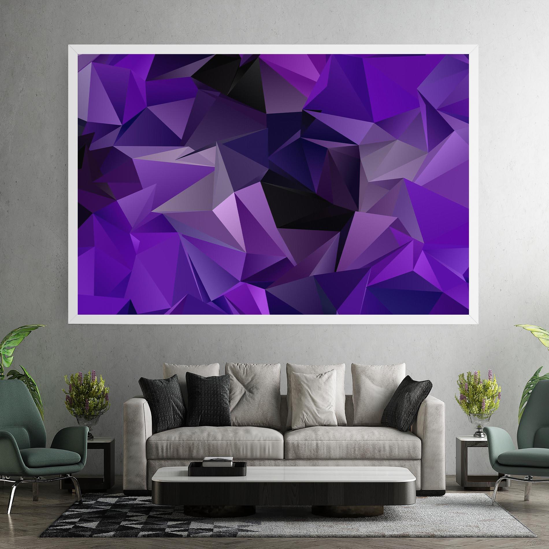 Tablou Canvas Purple Triangle Mix mockup 7