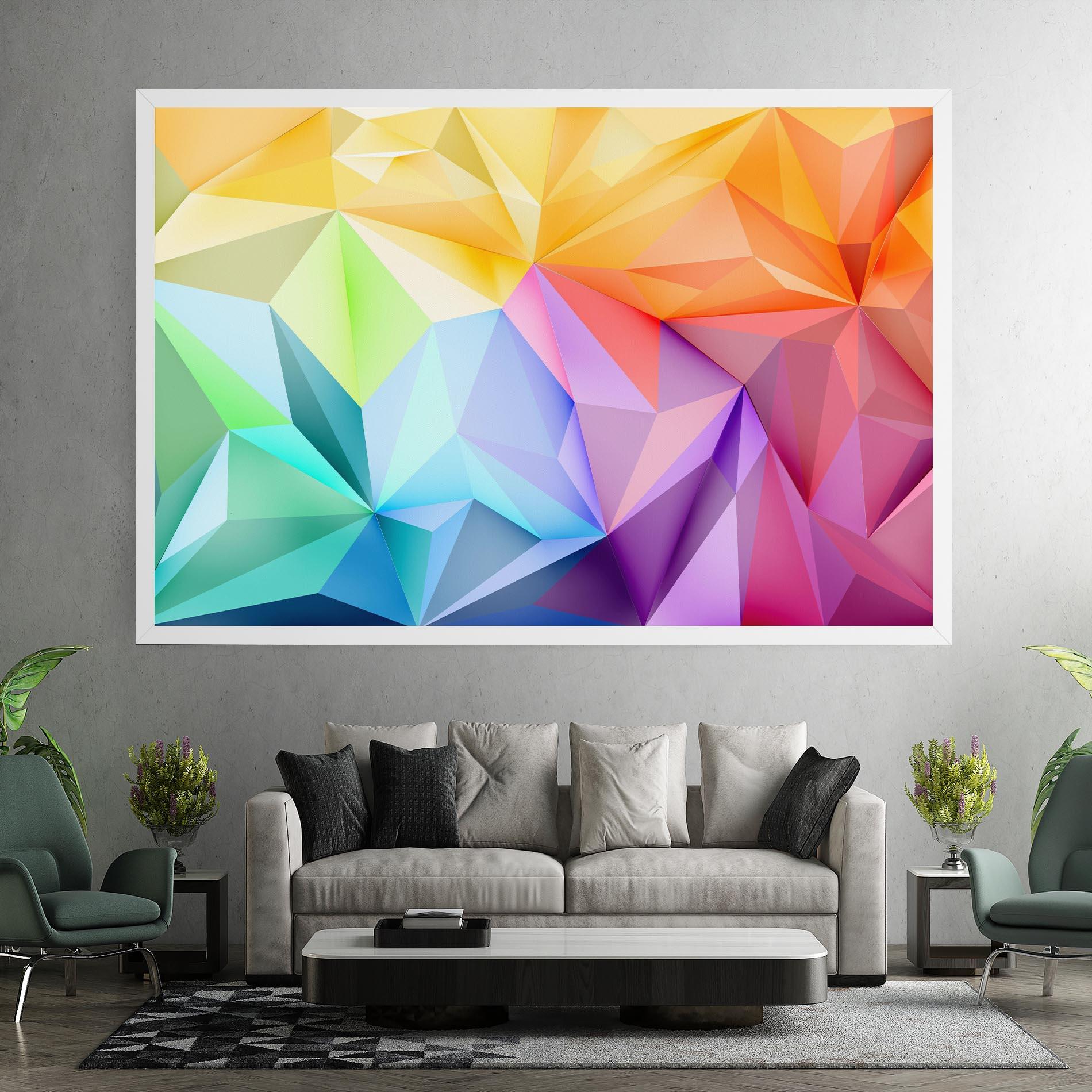 Tablou Canvas Rainbow Triangle Mix mockup 7
