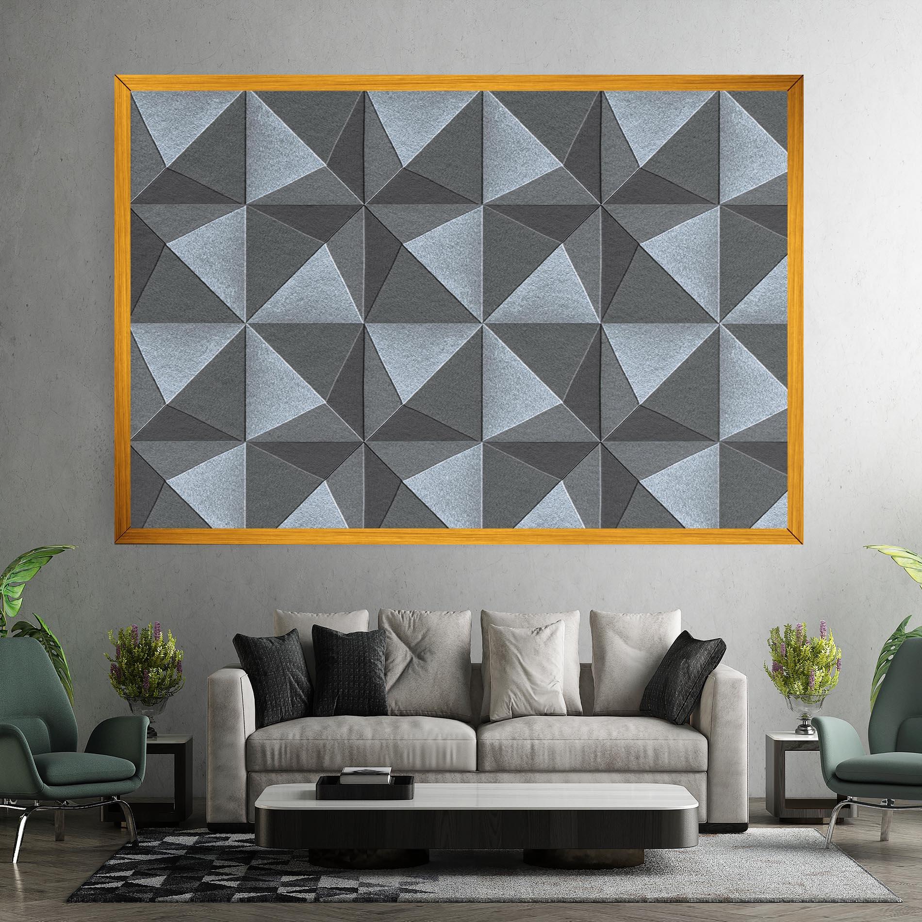 Tablou Canvas Grey Triangle Square mockup 7
