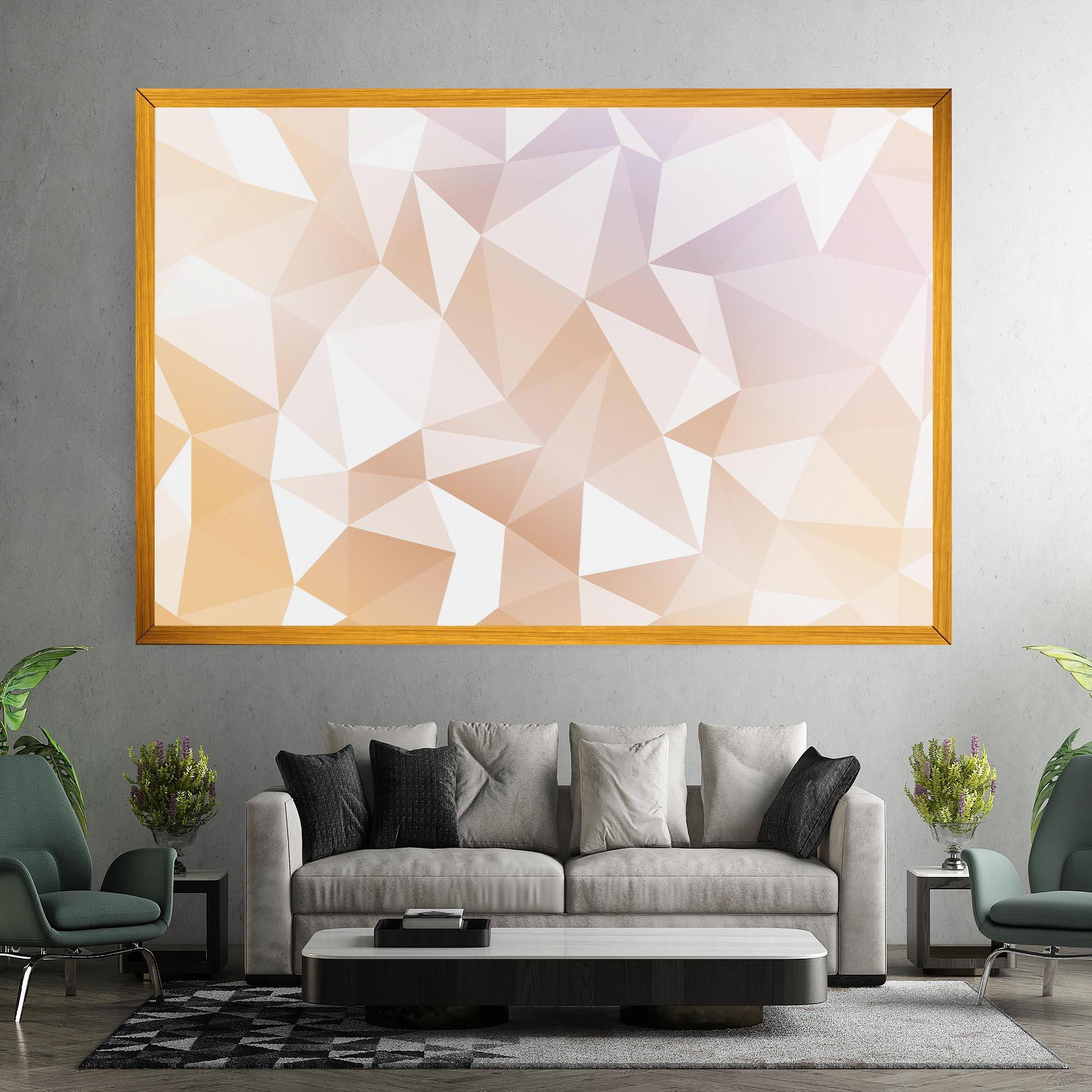 Tablou Canvas Light Pink Triangle mockup 7