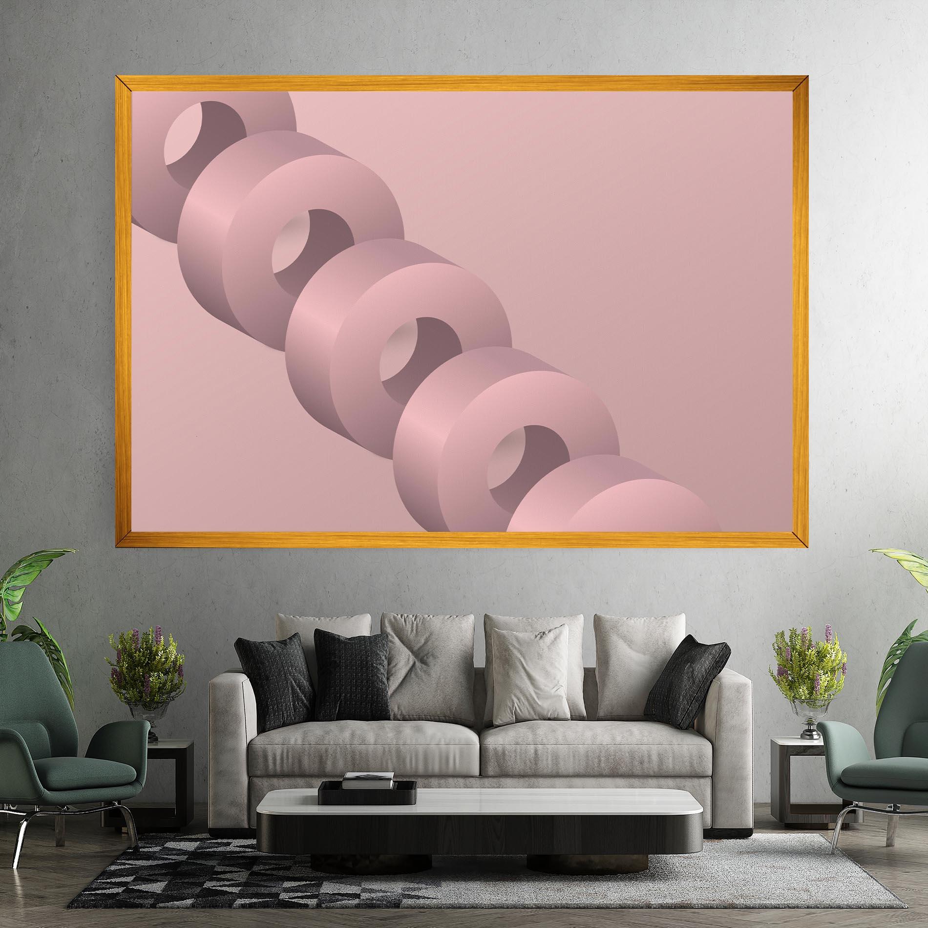 Tablou Canvas Pink Circle mockup 7