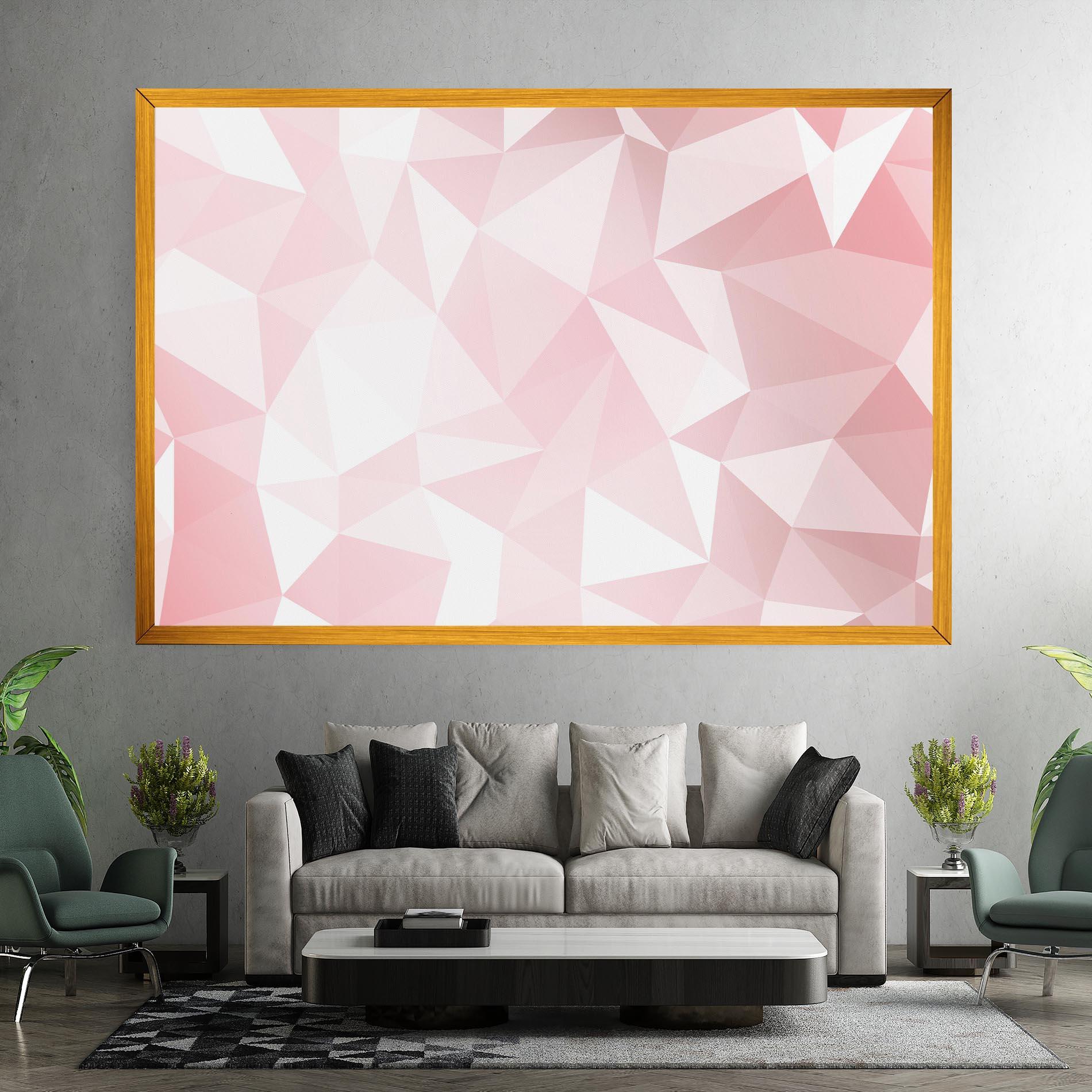 Tablou Canvas Pink Triangle mockup 7