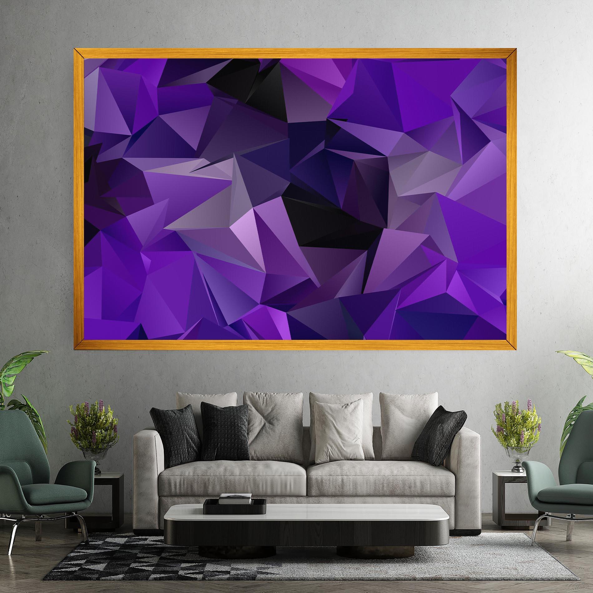 Tablou Canvas Purple Triangle Mix mockup 7