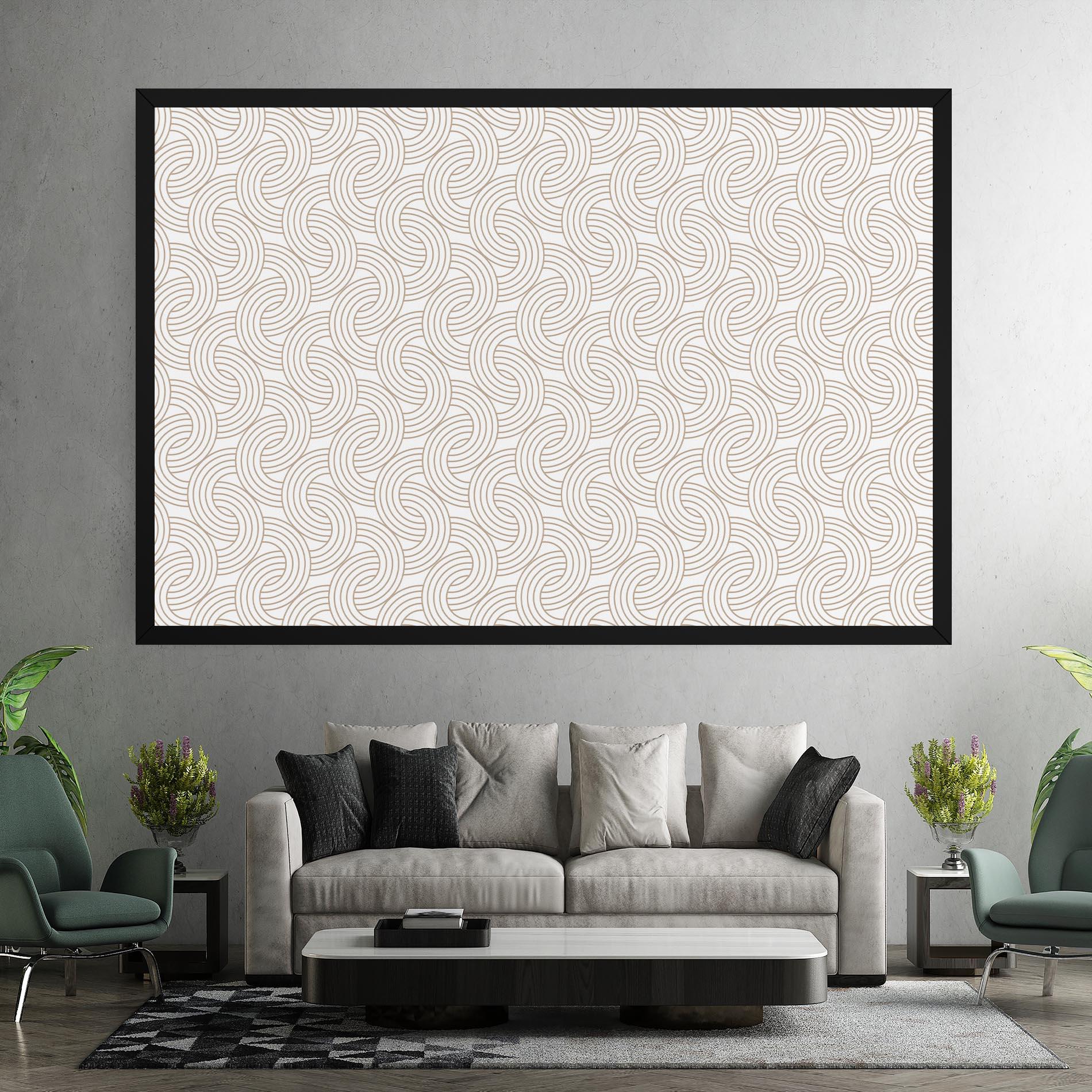 Tablou Canvas Cream Lines mockup 7