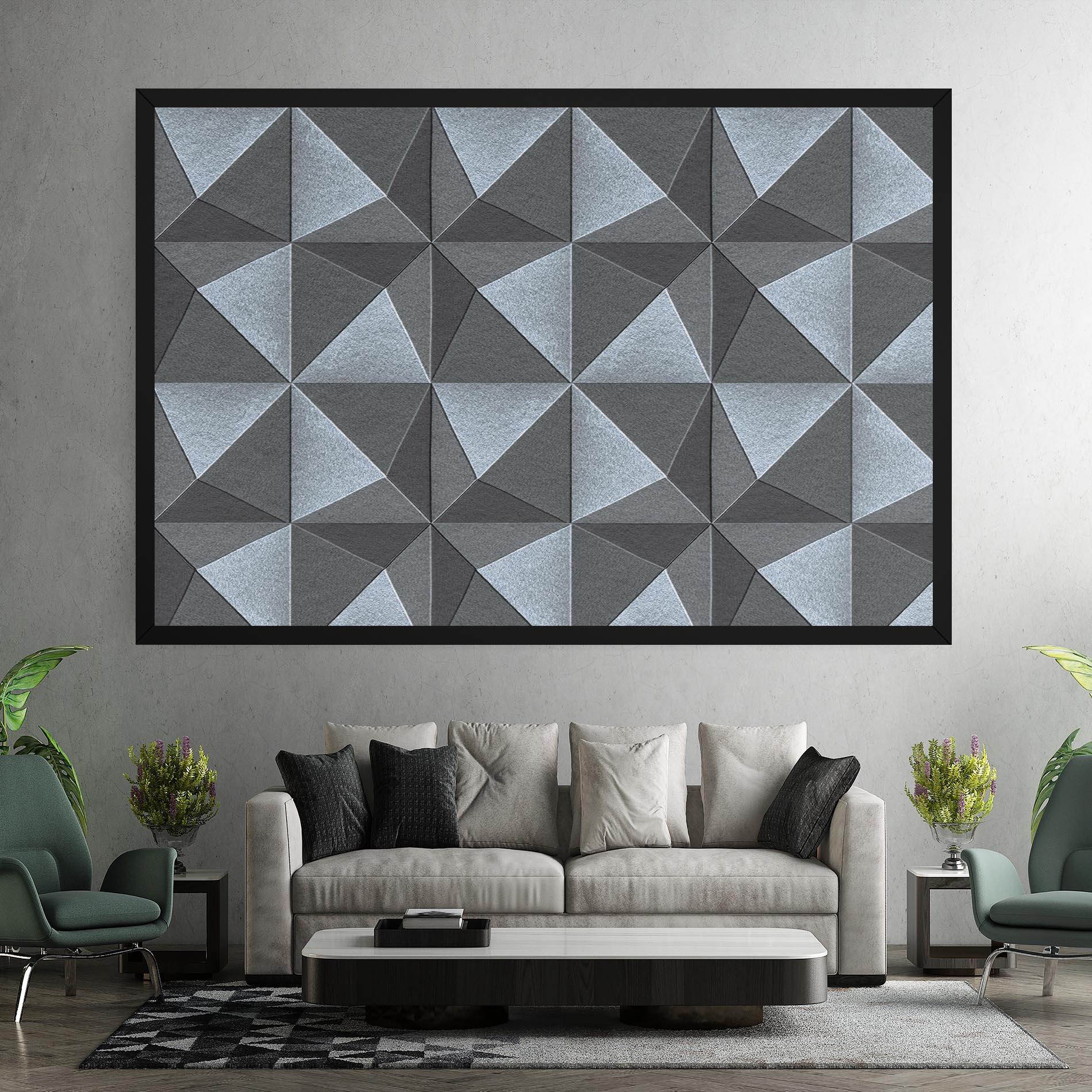 Tablou Canvas Grey Triangle Square mockup 7