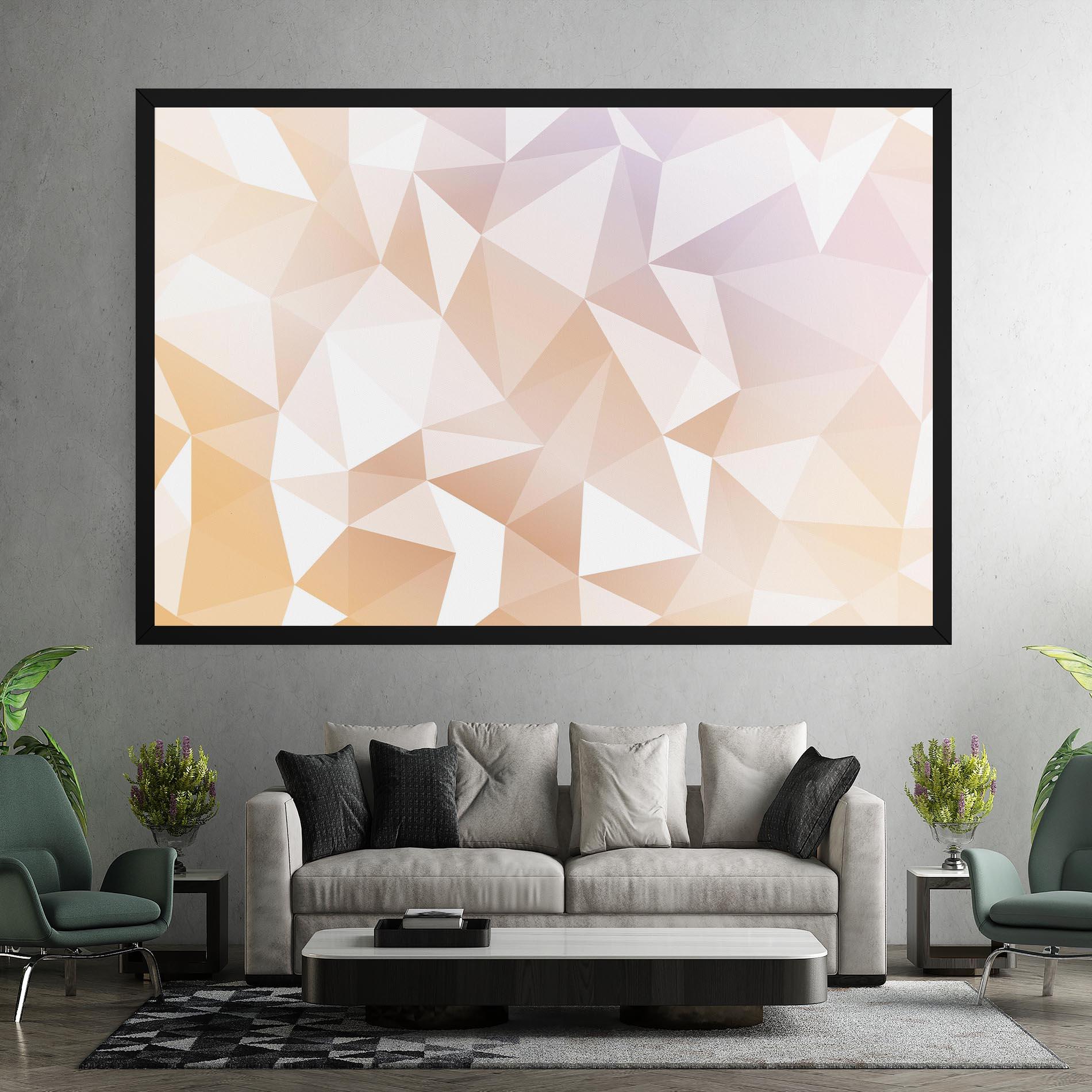 Tablou Canvas Light Pink Triangle mockup 7