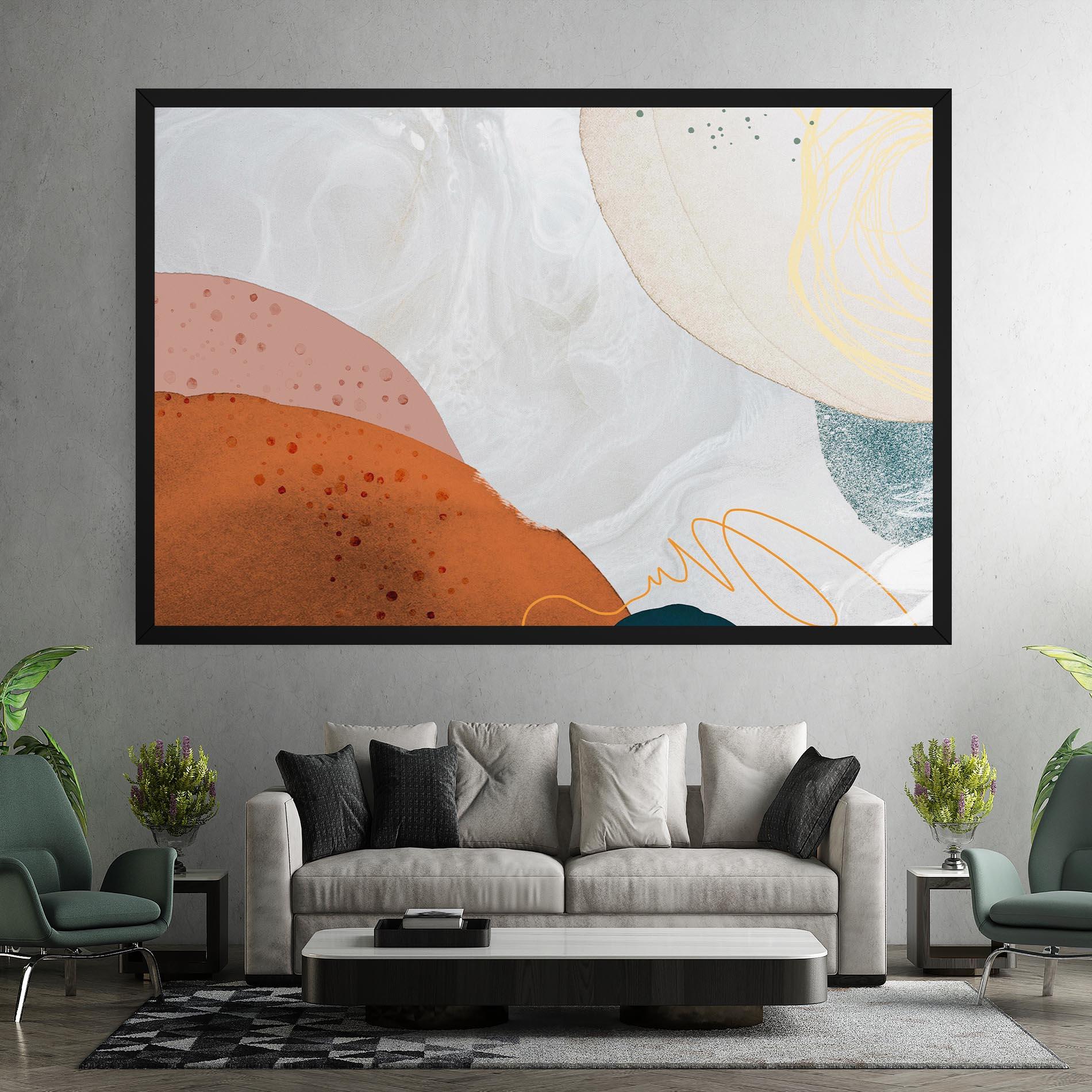 Tablou Canvas Orange Yellow Line mockup 7