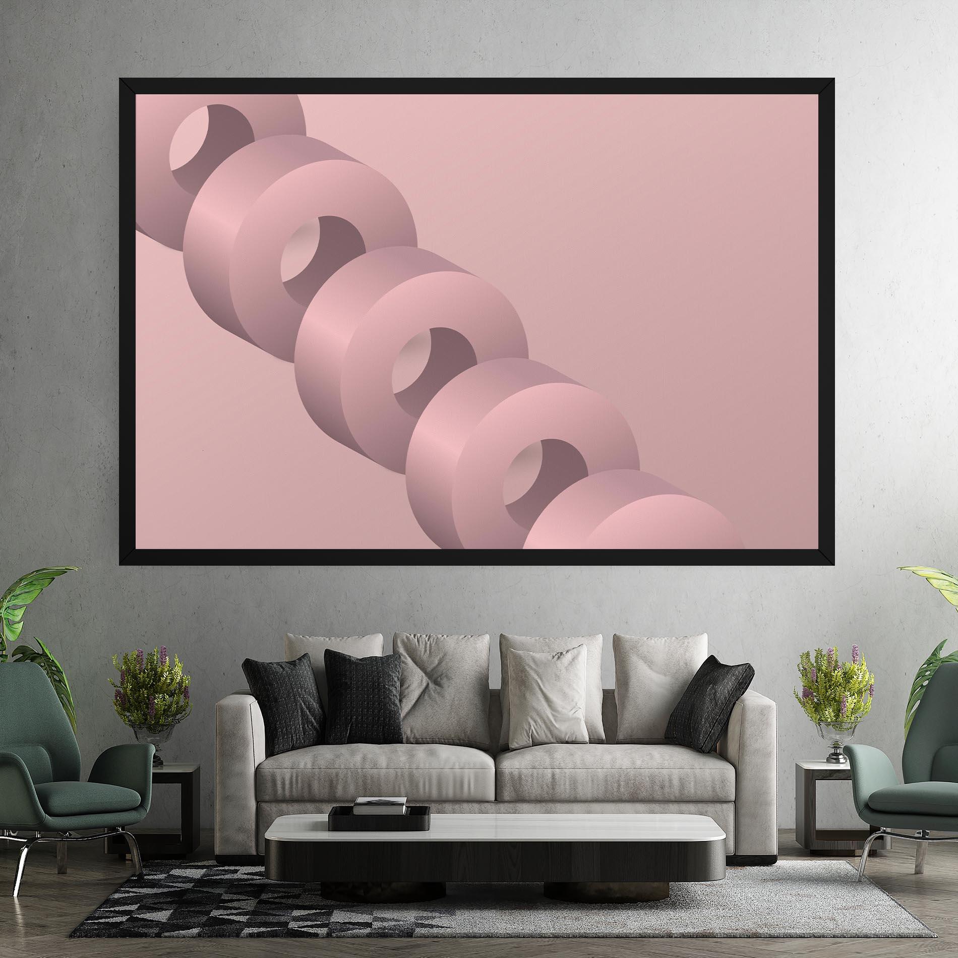 Tablou Canvas Pink Circle mockup 7