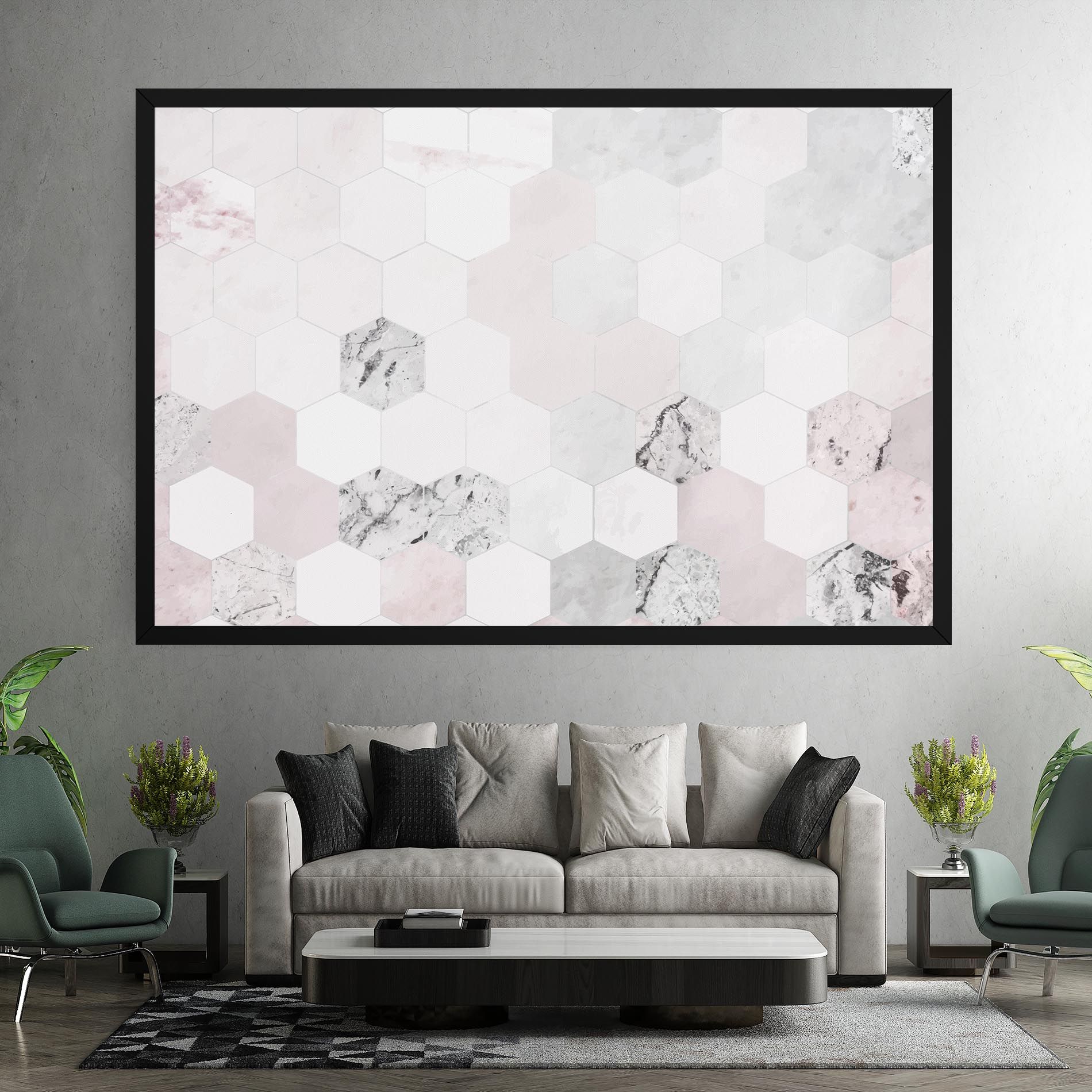 Pink Hexa Pattern mockup 7