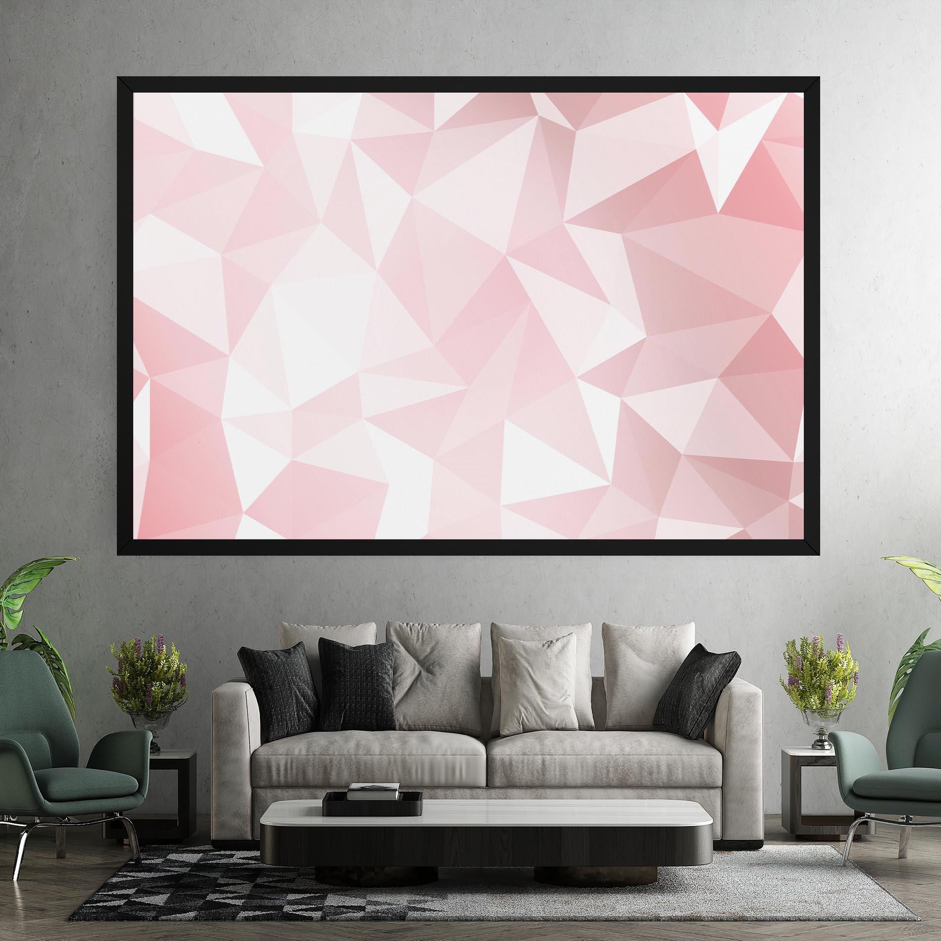 Tablou Canvas Pink Triangle mockup 7