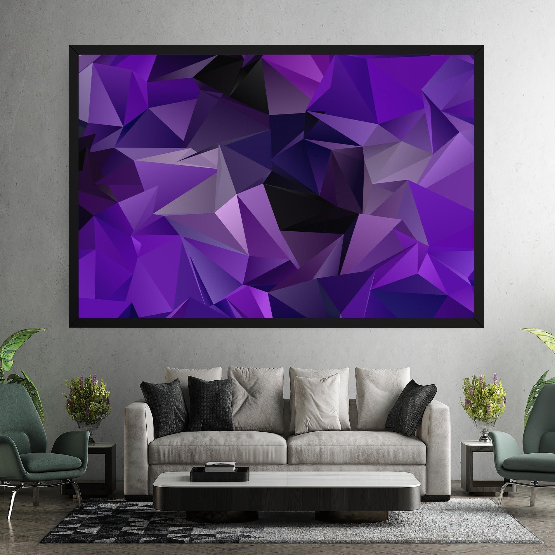 Tablou Canvas Purple Triangle Mix mockup 7