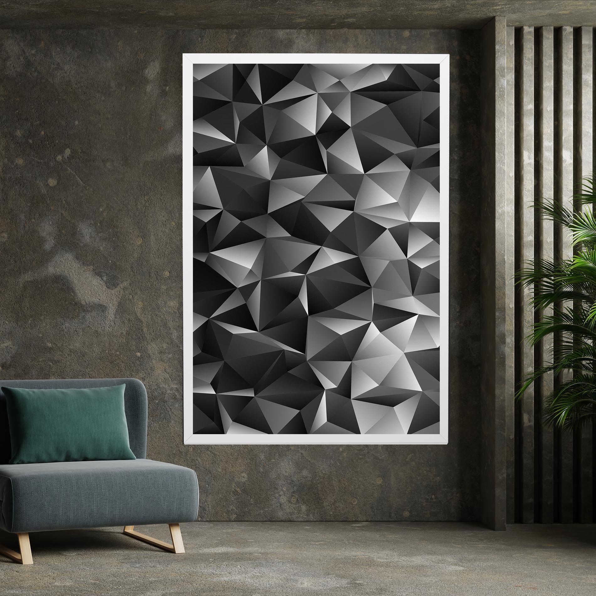 Tablou Canvas Black Triangle Pattern mockup 7