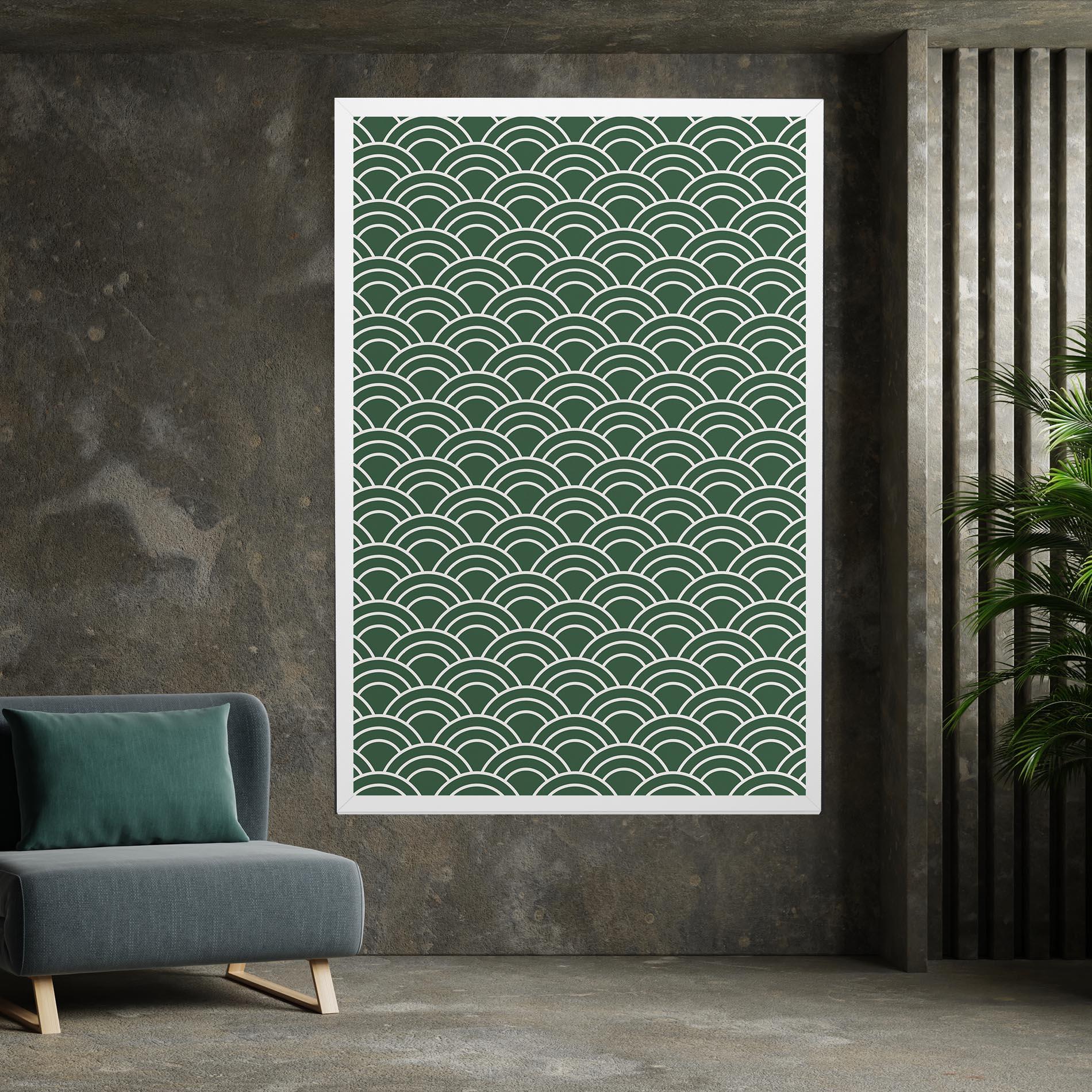 Tablou Canvas Green Semi Circle mockup 7