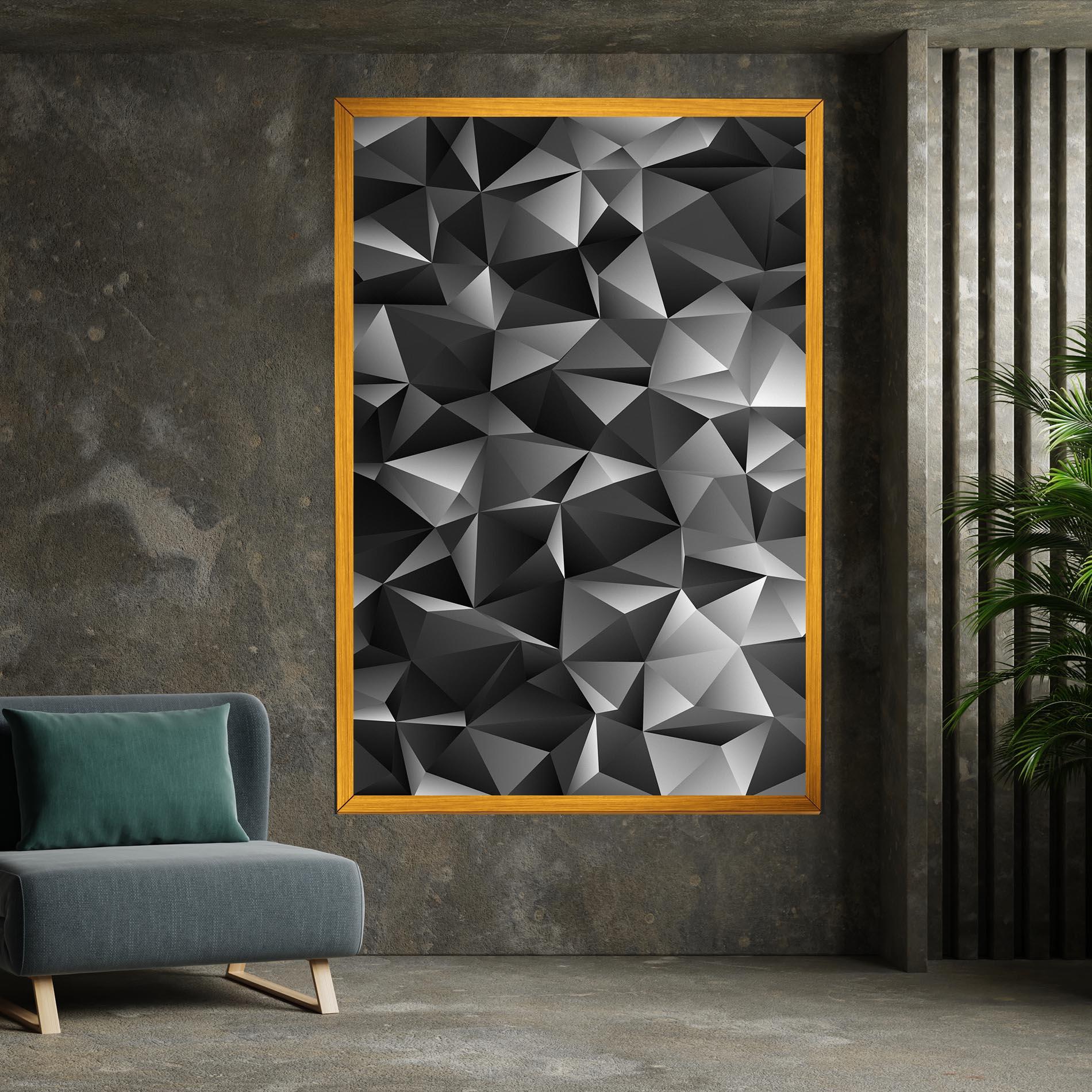 Tablou Canvas Black Triangle Pattern mockup 7