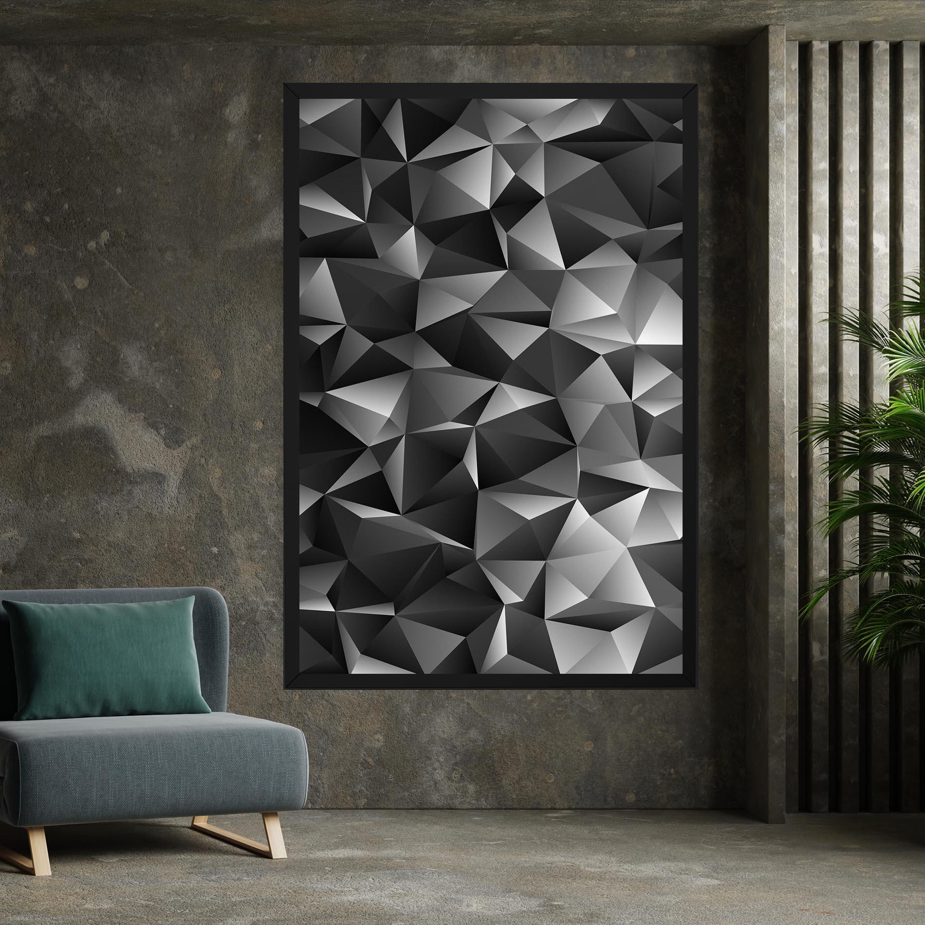 Tablou Canvas Black Triangle Pattern mockup 7