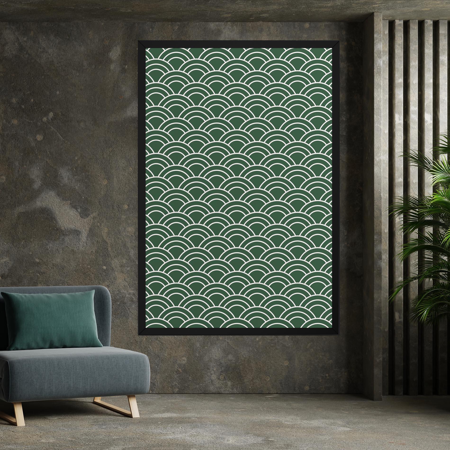 Tablou Canvas Green Semi Circle mockup 7