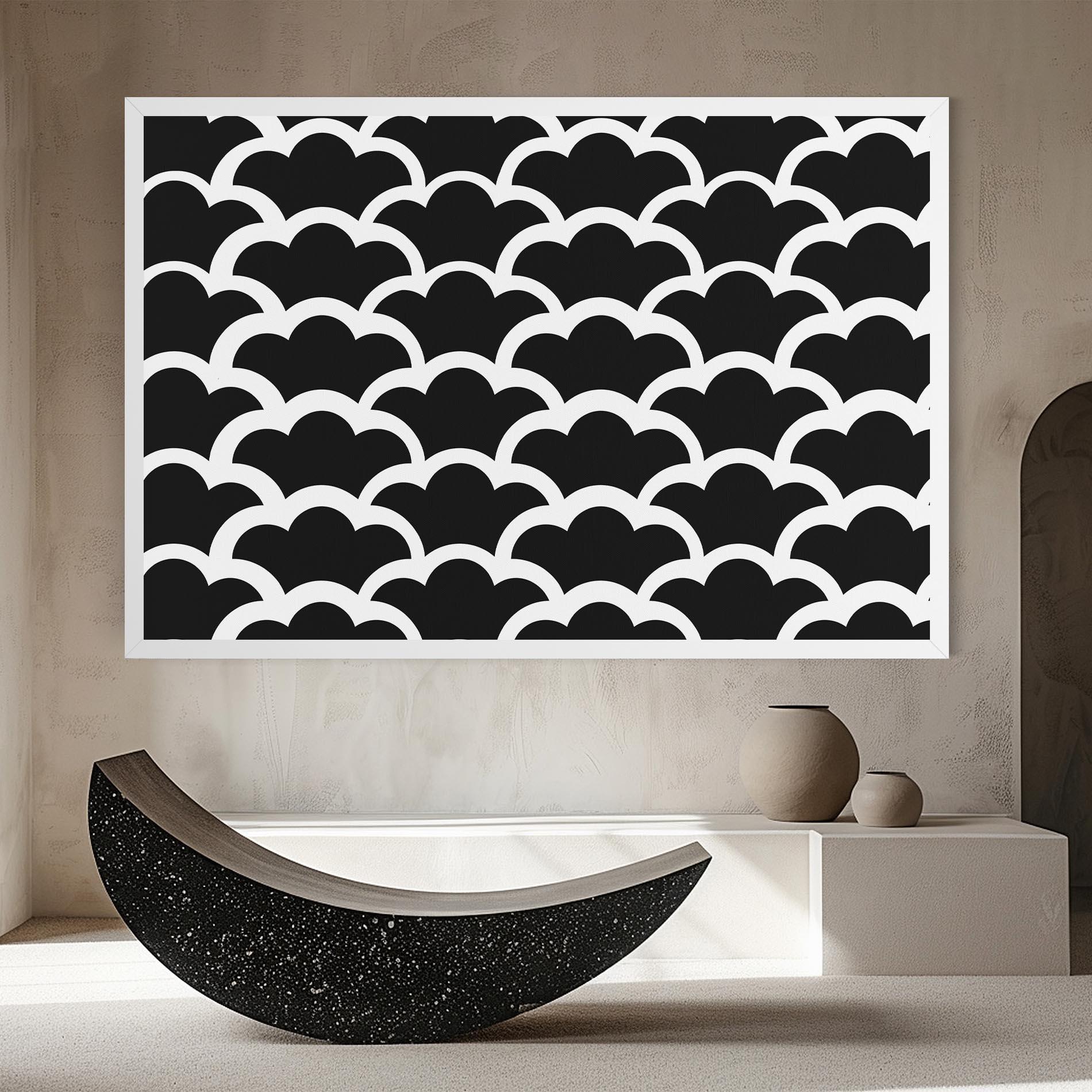 Tablou Canvas Black Clouds mockup 8