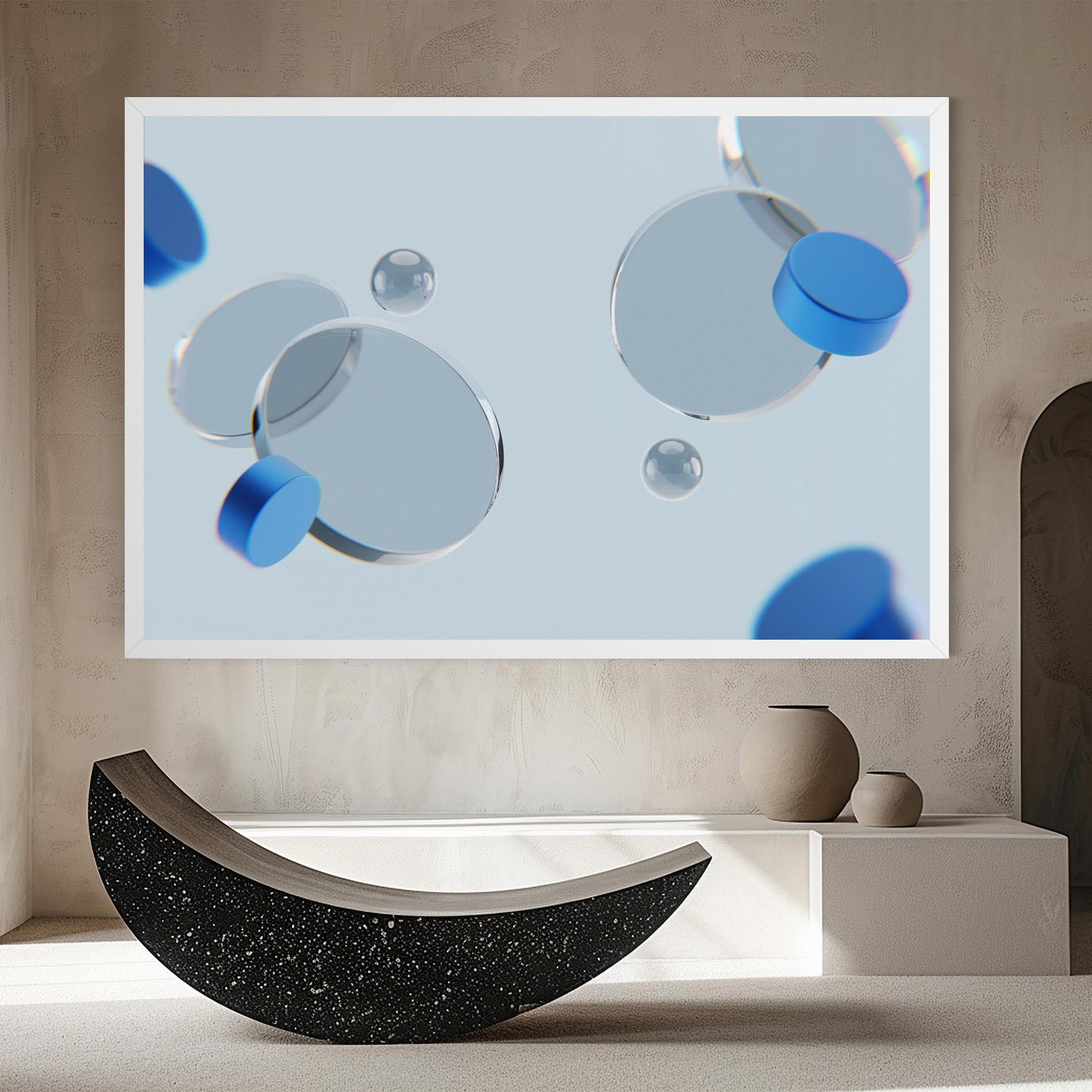 Tablou Canvas Blue Circle Floating mockup 8