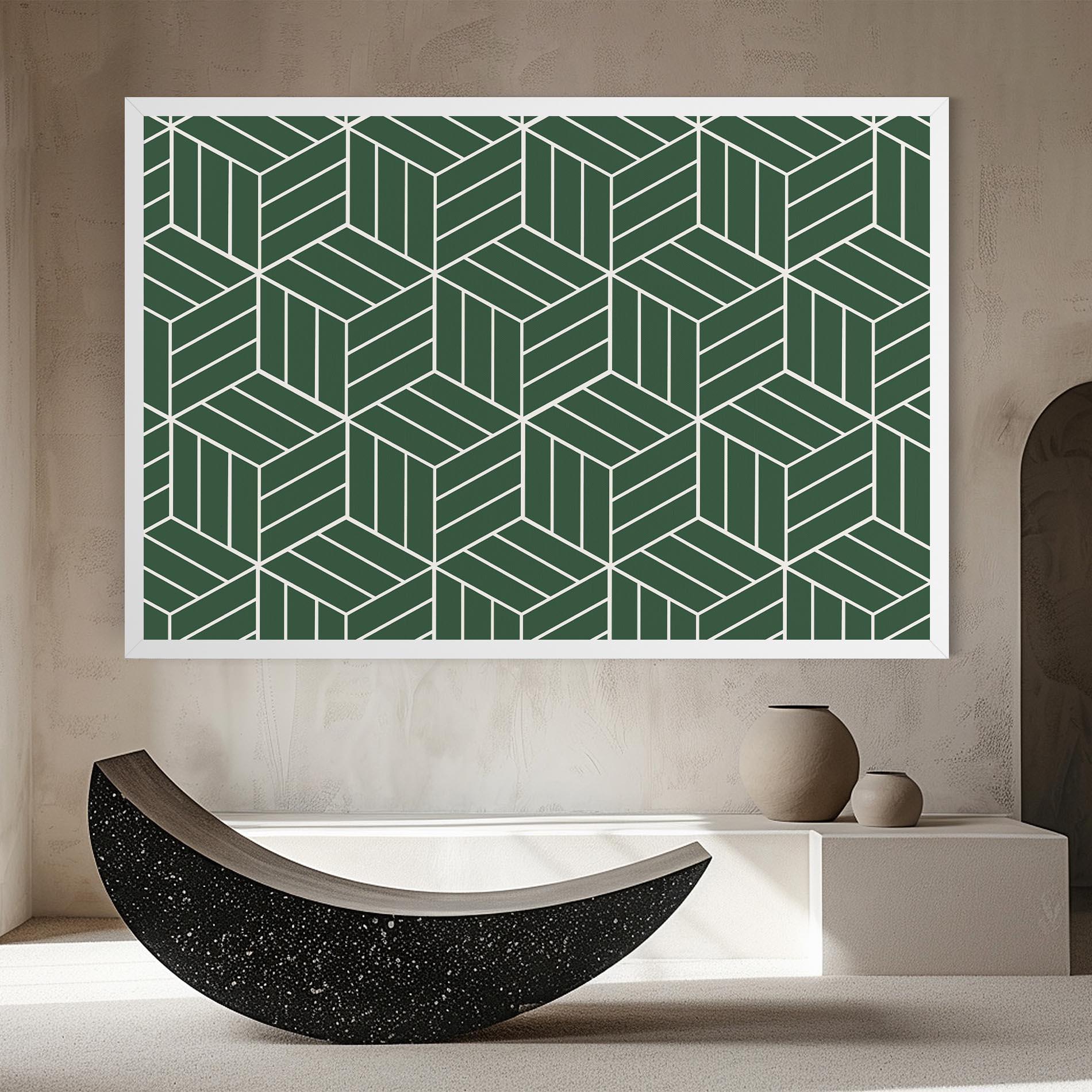 Tablou Canvas Green Square mockup 8