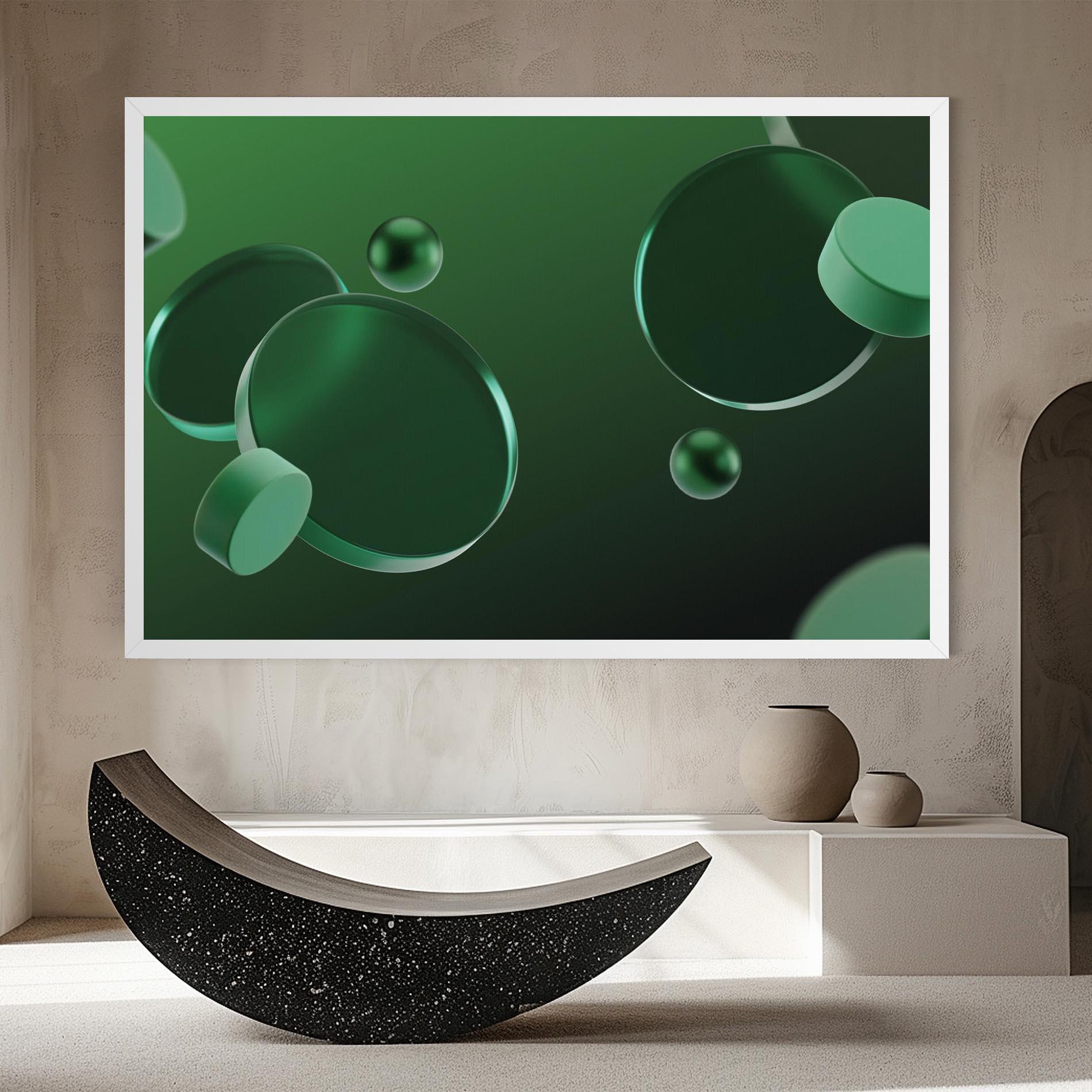 Tablou Canvas Green Circle Floating mockup 8