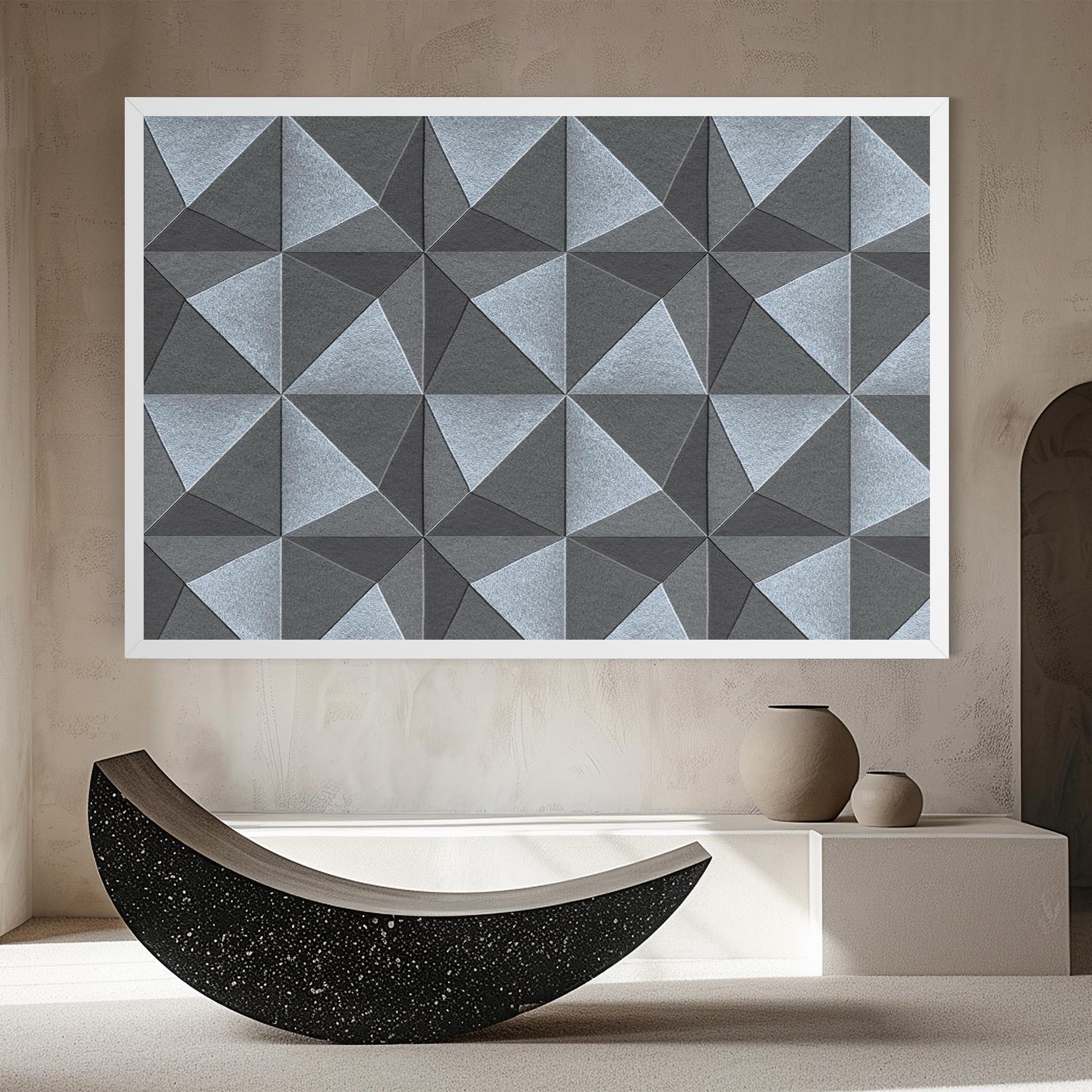 Tablou Canvas Grey Triangle Square mockup 8