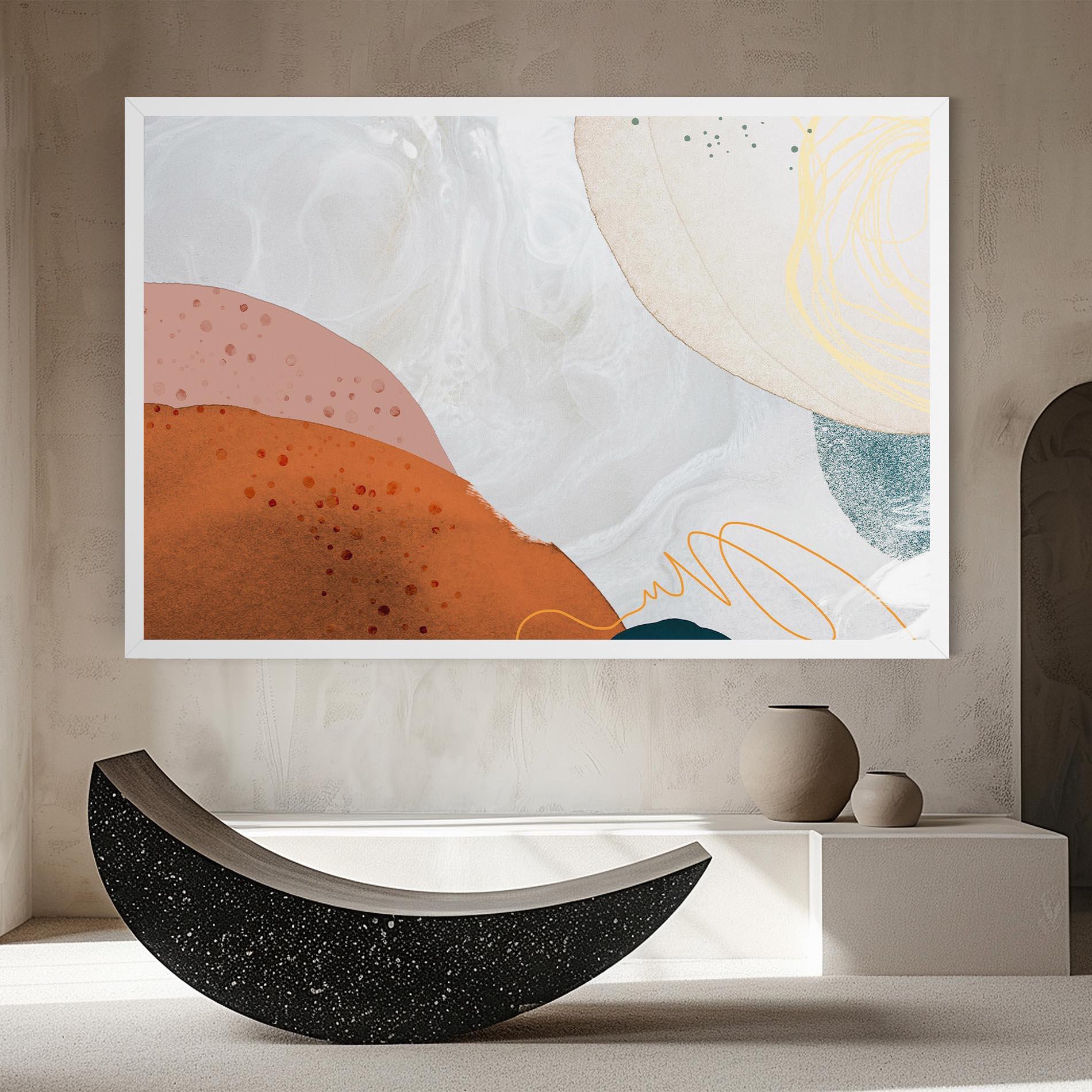 Tablou Canvas Orange Yellow Line mockup 8