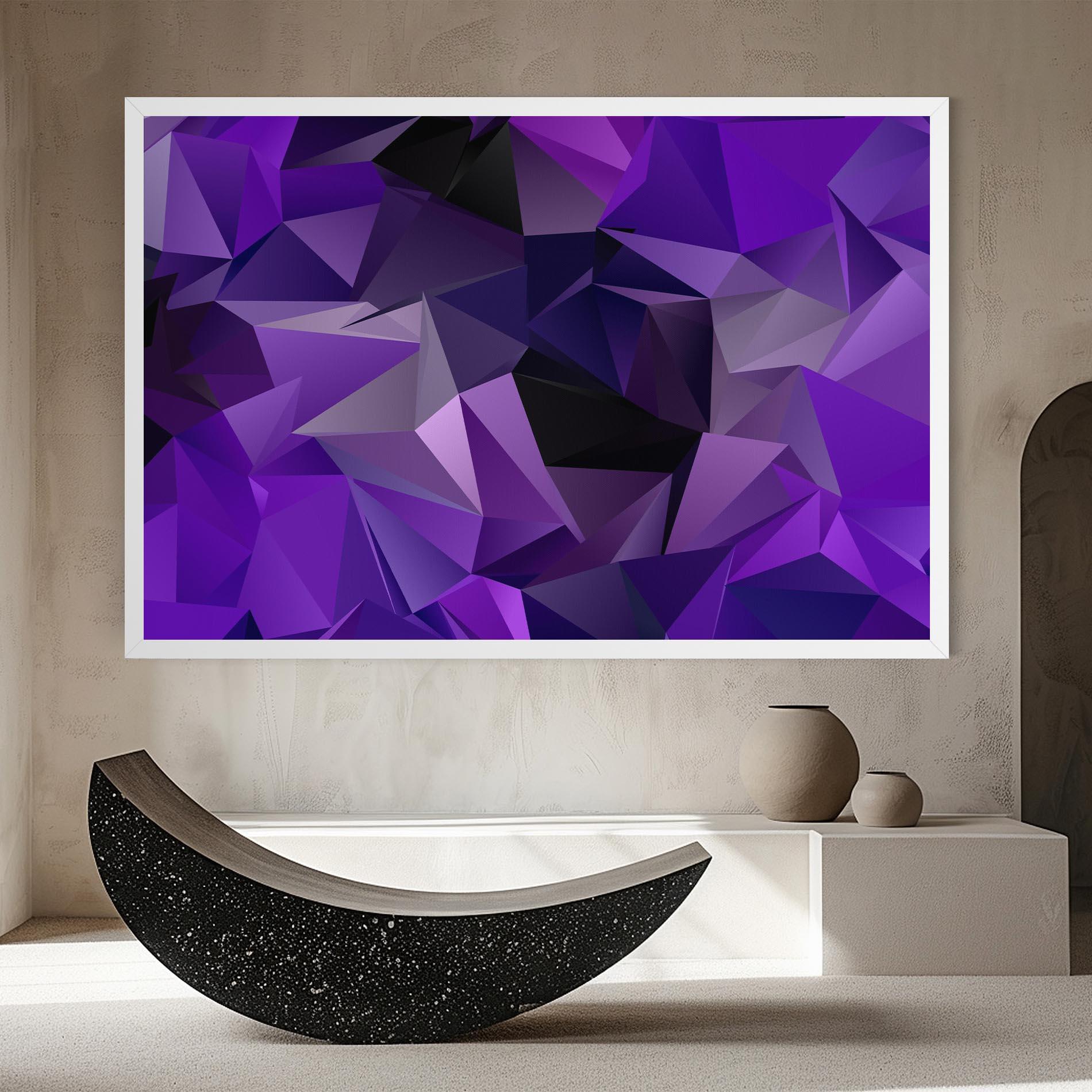 Tablou Canvas Purple Triangle Mix mockup 8