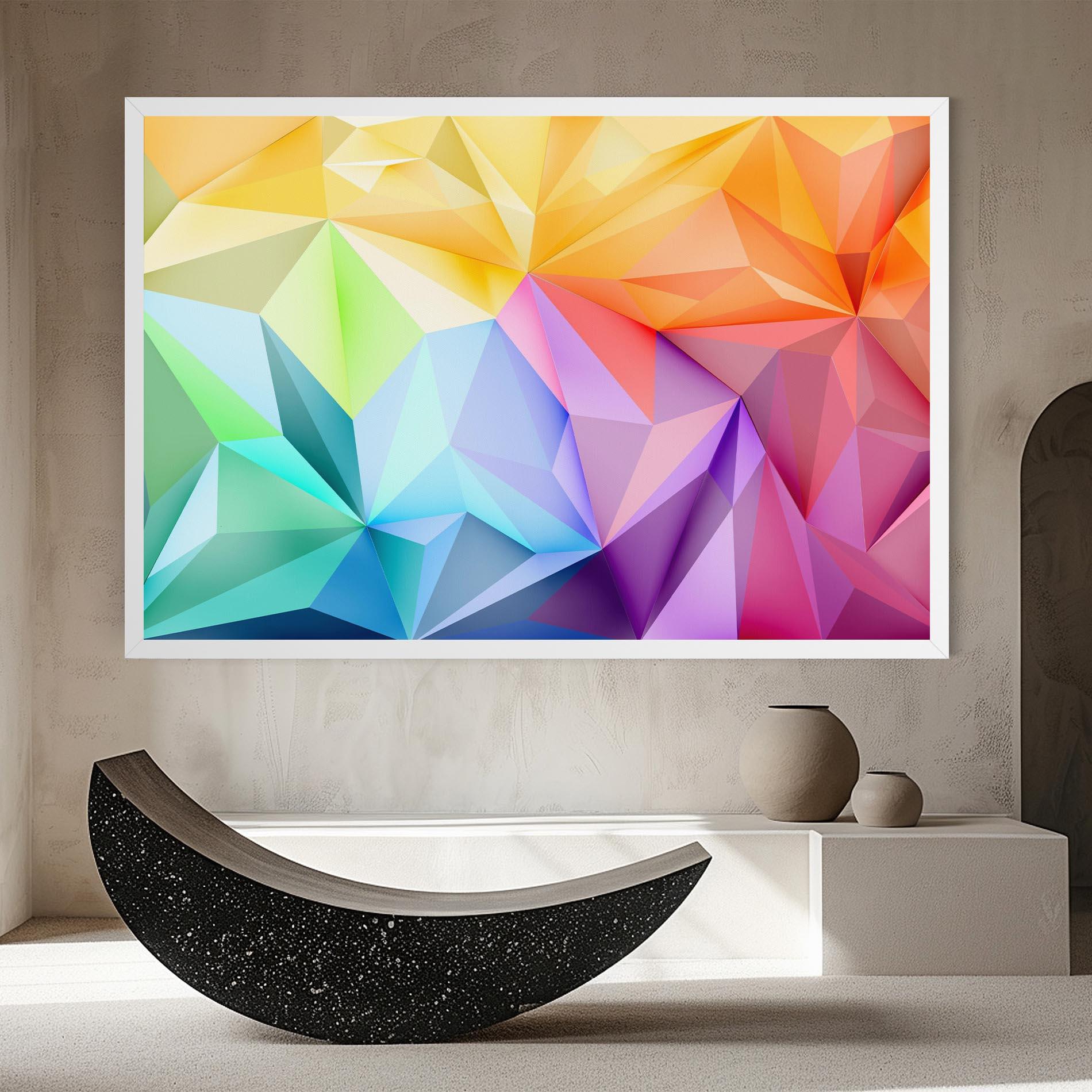 Tablou Canvas Rainbow Triangle Mix mockup 8