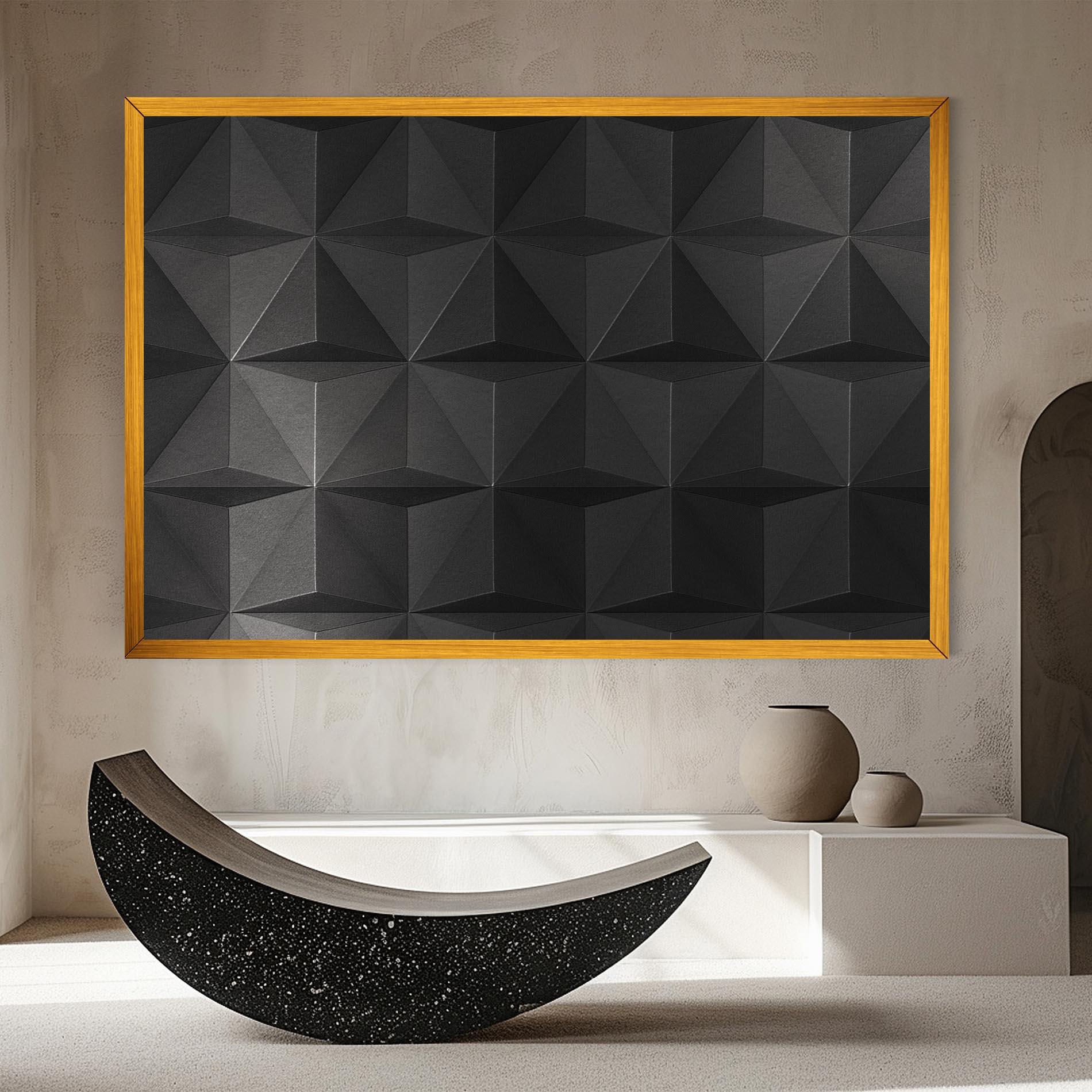 Tablou Canvas Black Shade Triangle mockup 8