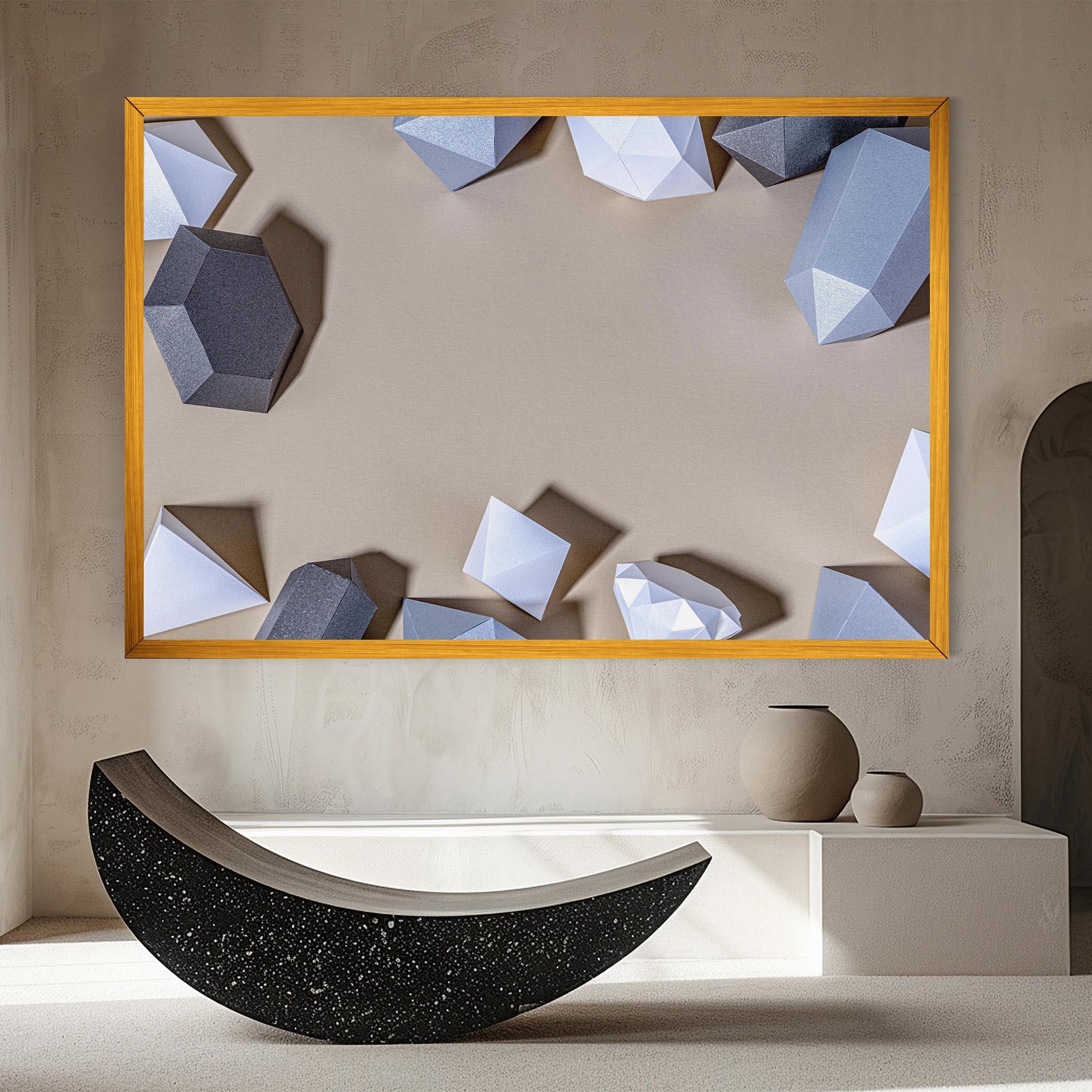 Tablou Canvas Geometric 3d Shapes mockup 8