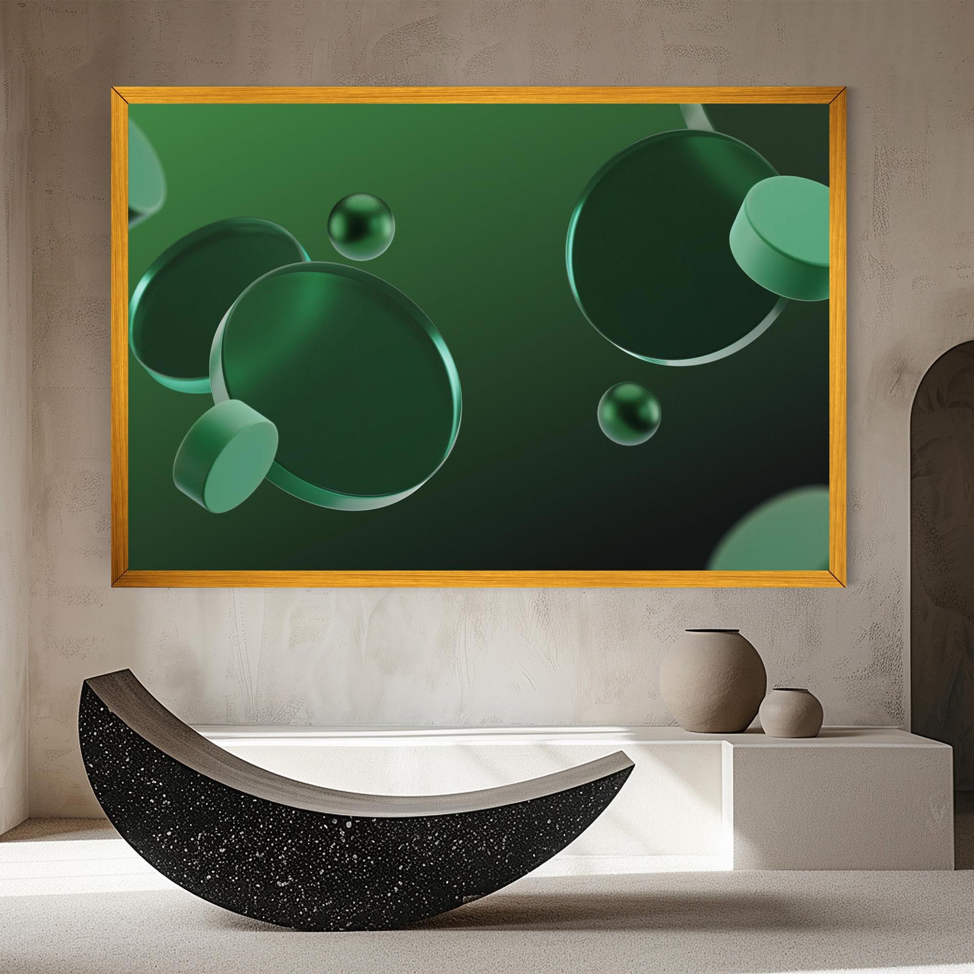 Tablou Canvas Green Circle Floating mockup 8