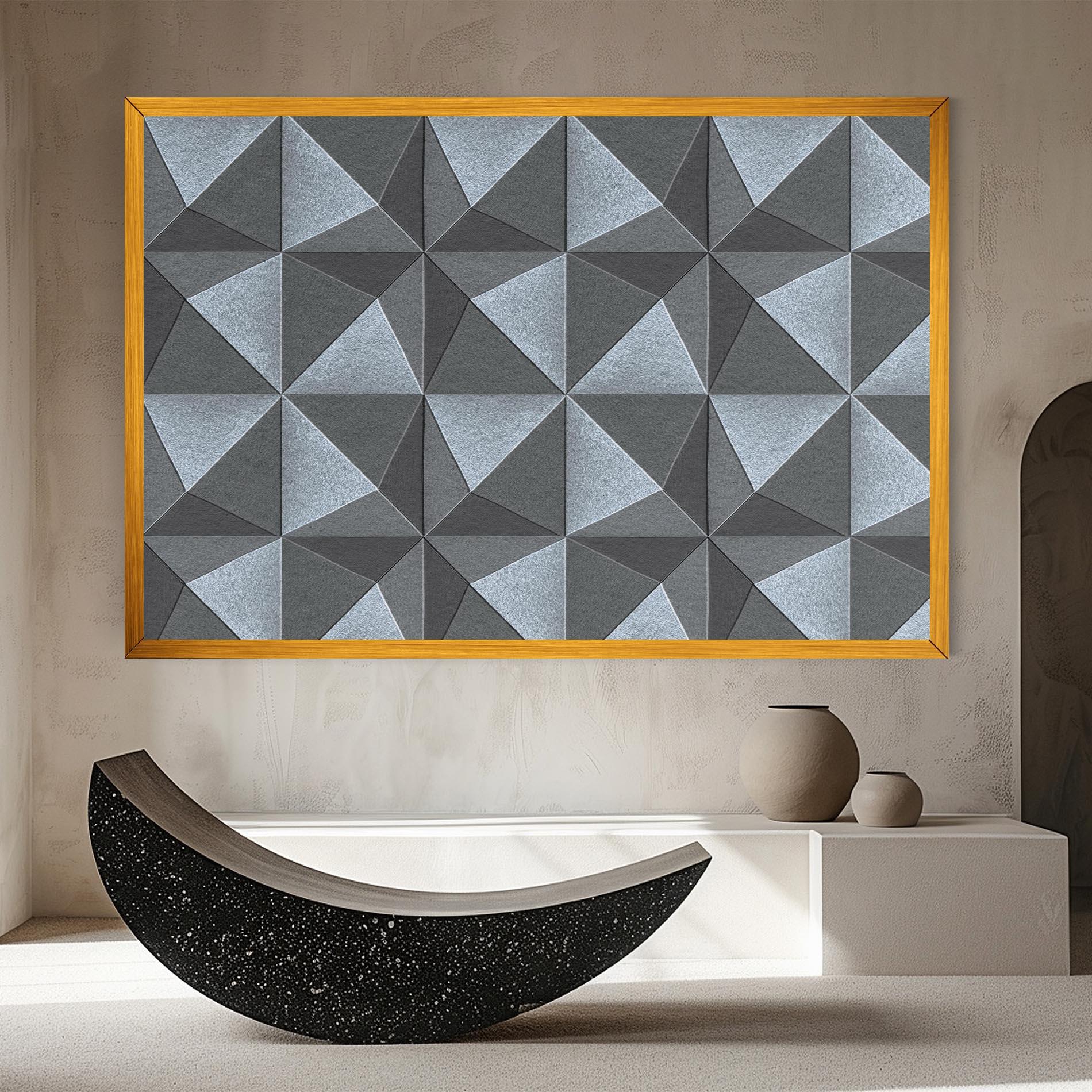 Tablou Canvas Grey Triangle Square mockup 8