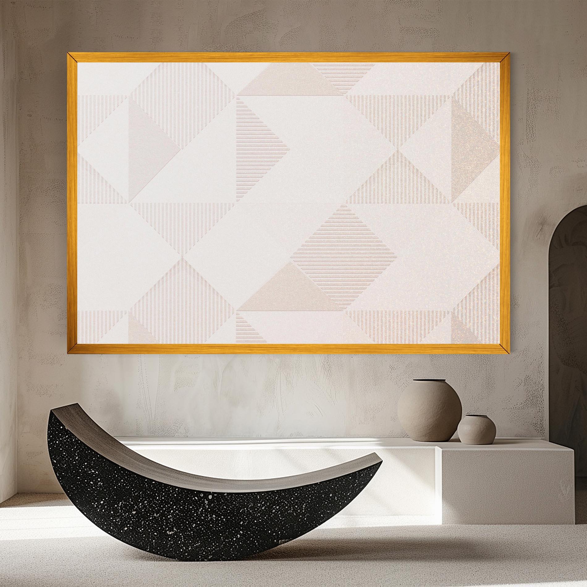 Tablou Canvas Light Cream Rhombus mockup 8