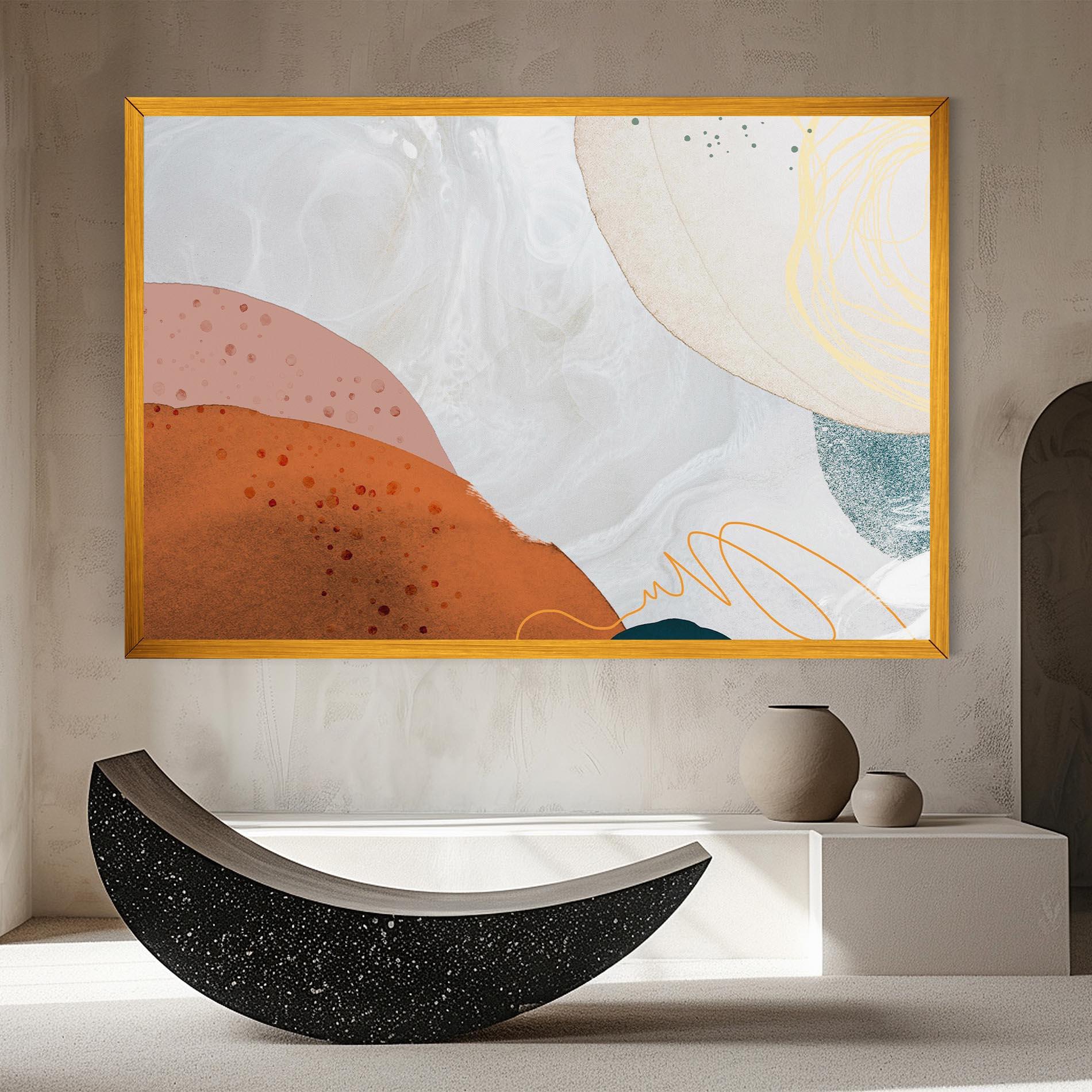 Tablou Canvas Orange Yellow Line mockup 8