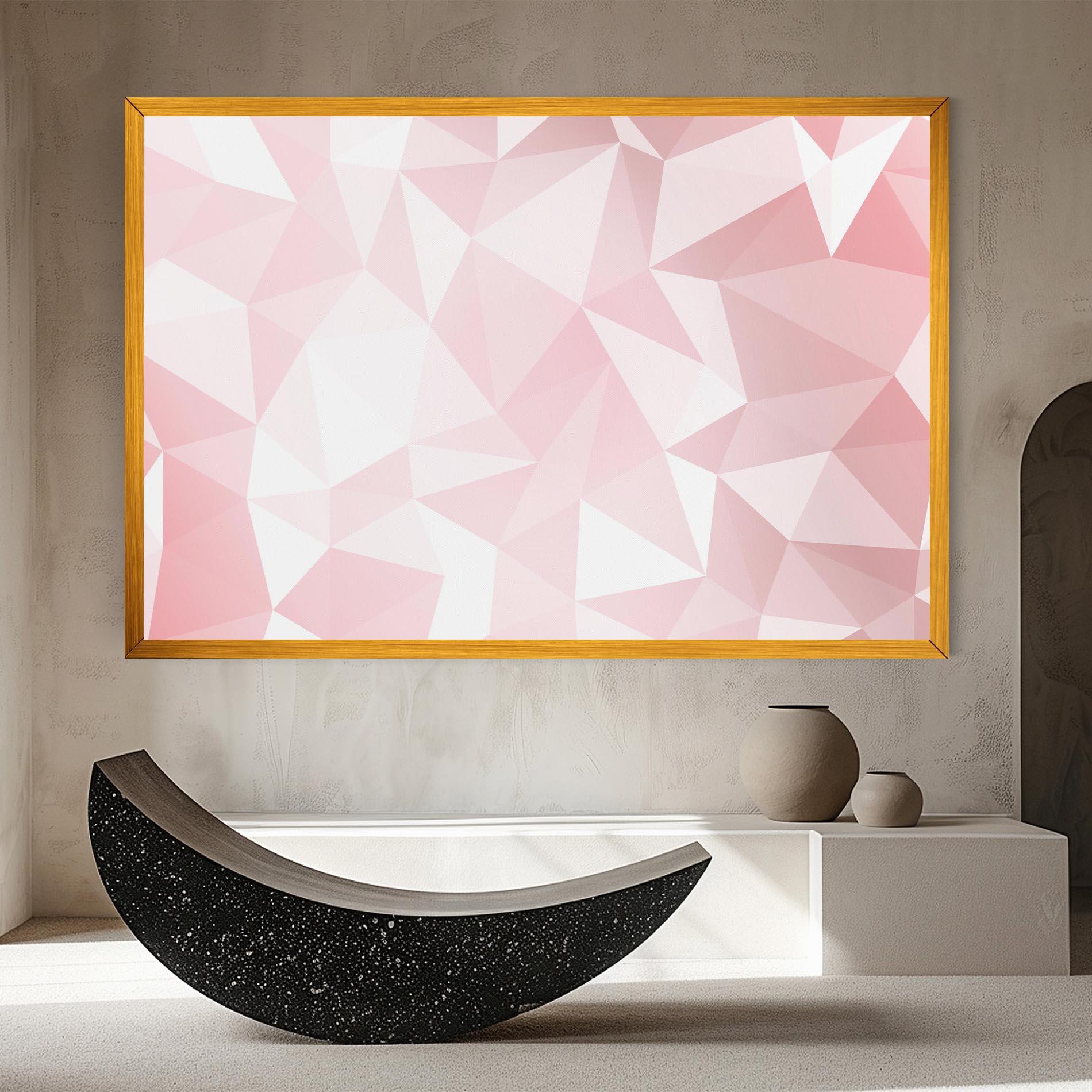 Tablou Canvas Pink Triangle mockup 8