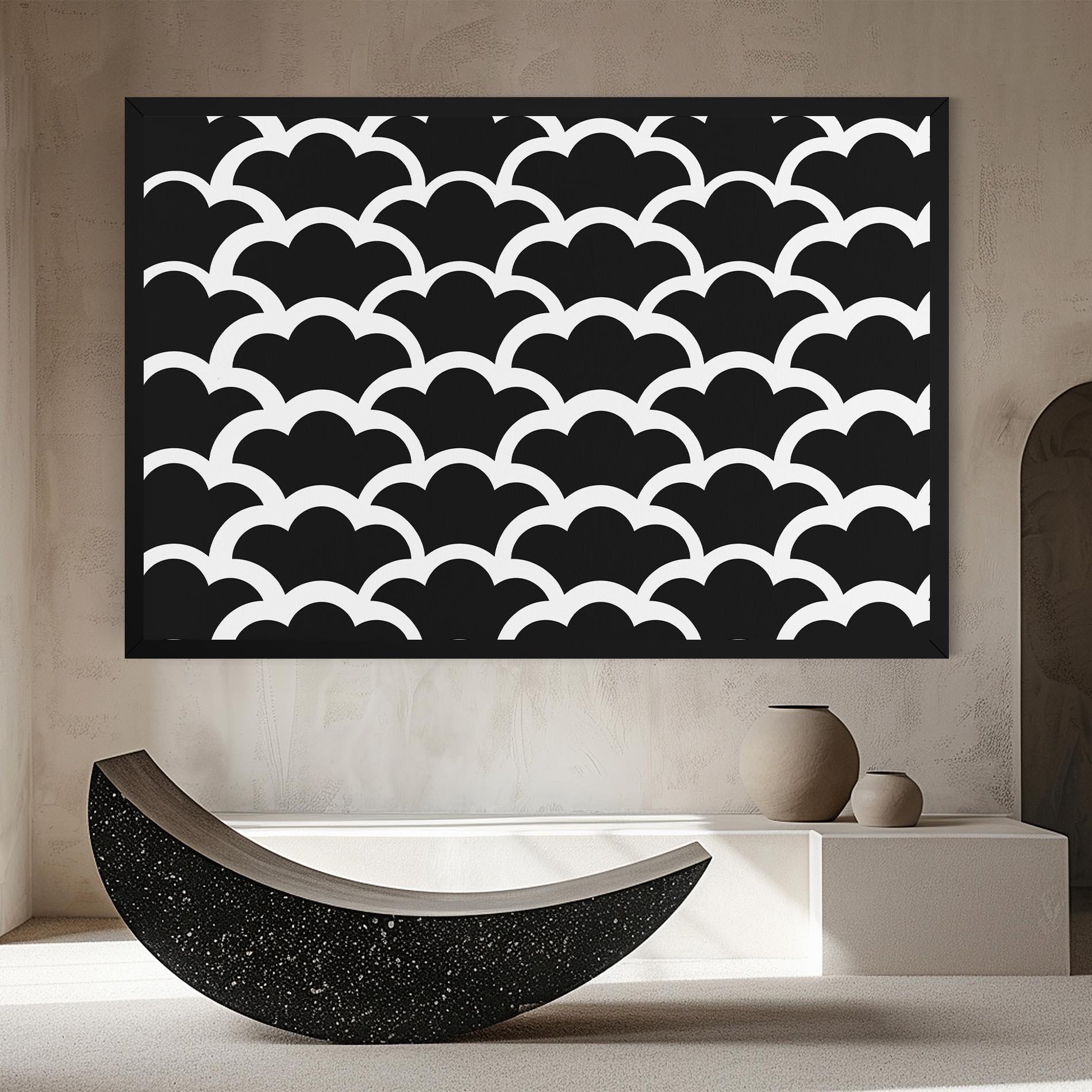 Tablou Canvas Black Clouds mockup 8