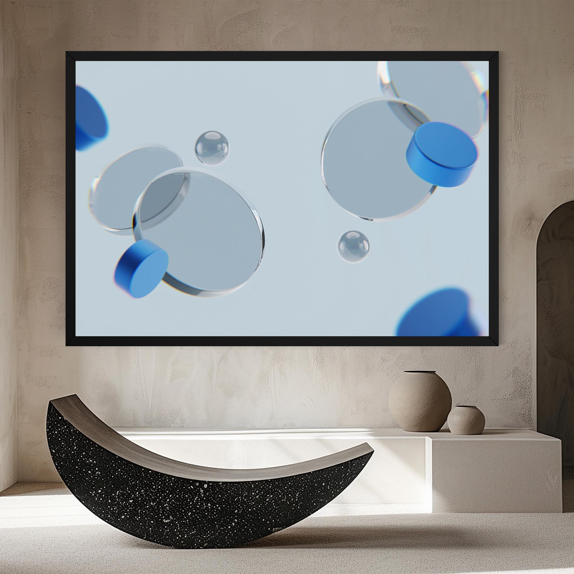 Tablou Canvas Blue Circle Floating mockup 8