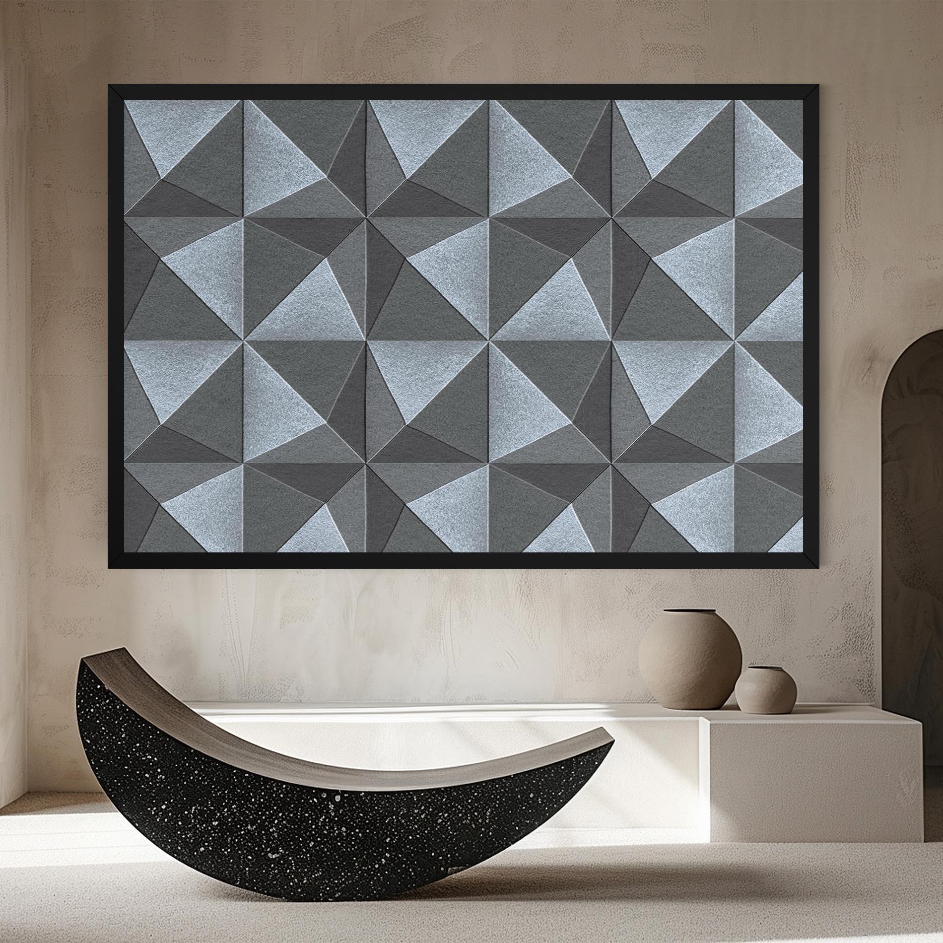 Tablou Canvas Grey Triangle Square mockup 8