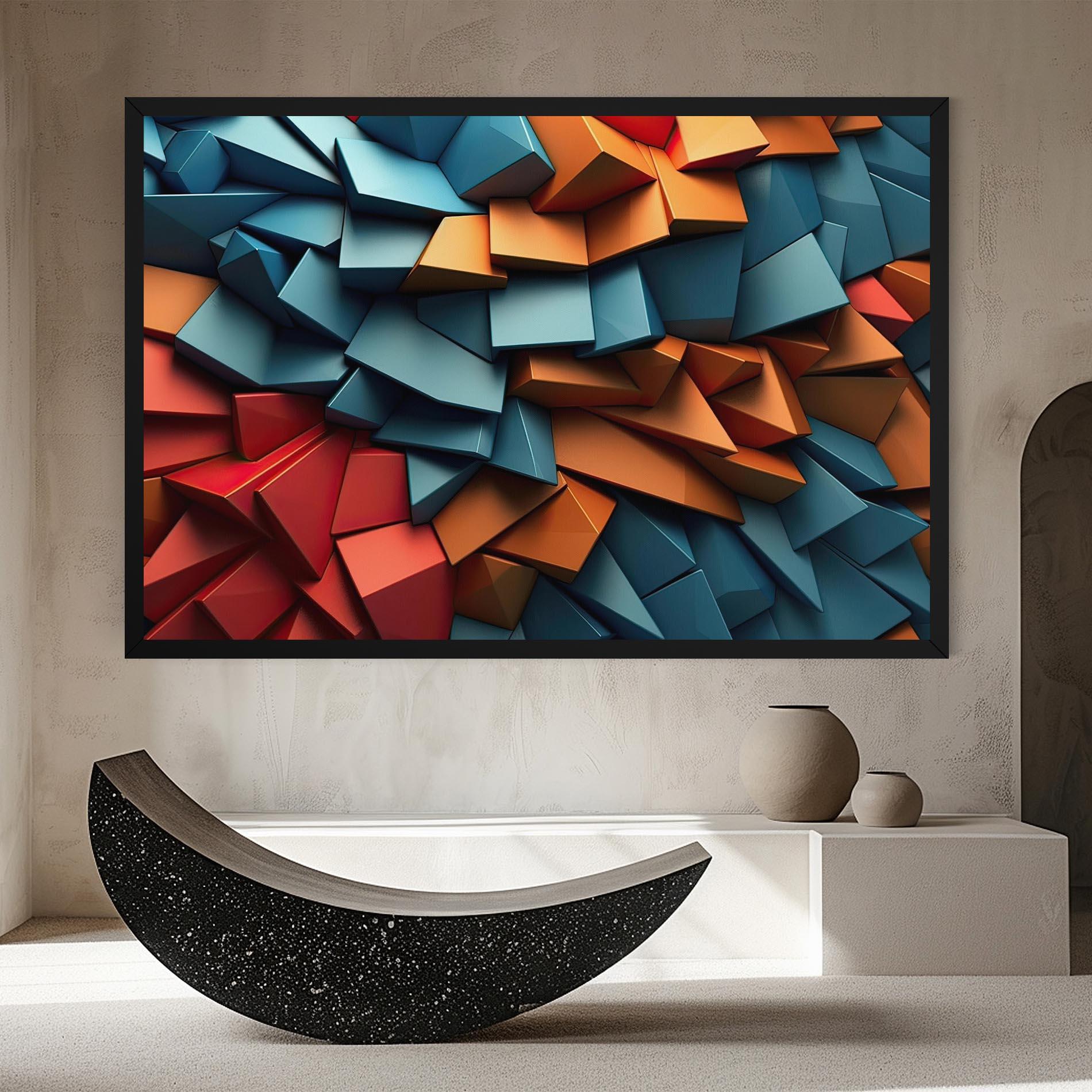 Tablou Canvas Multicolor Triangle mockup 8