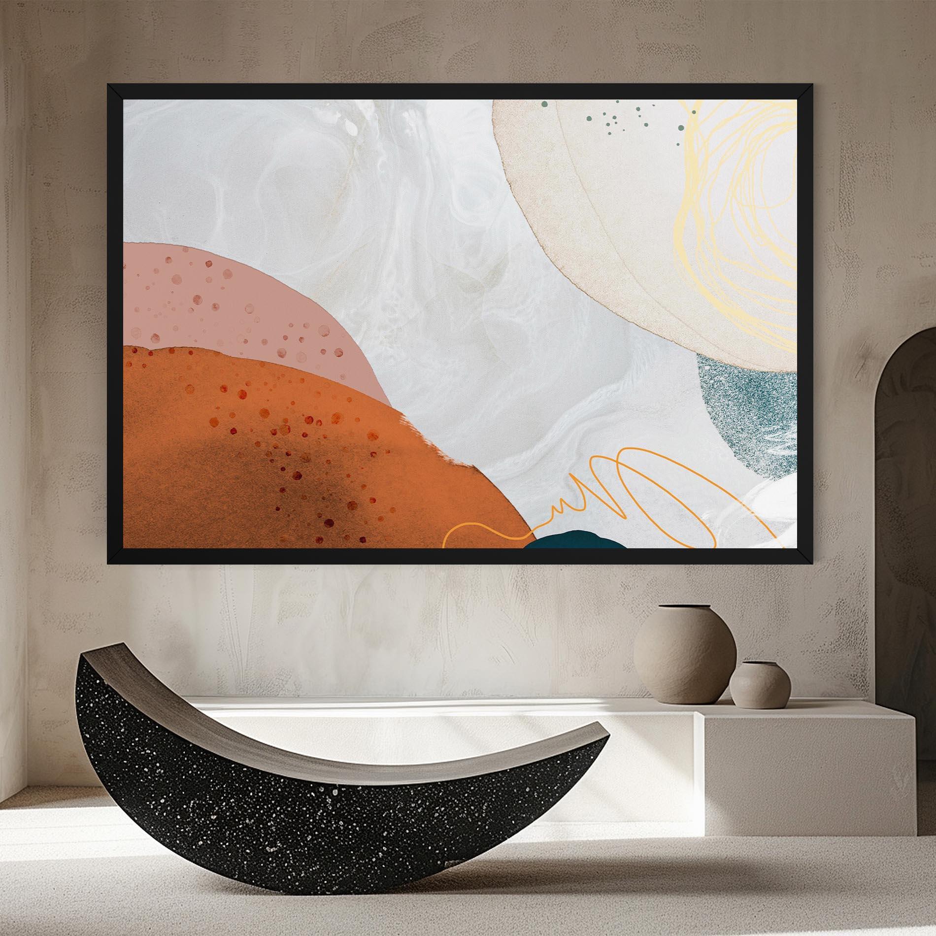 Tablou Canvas Orange Yellow Line mockup 8