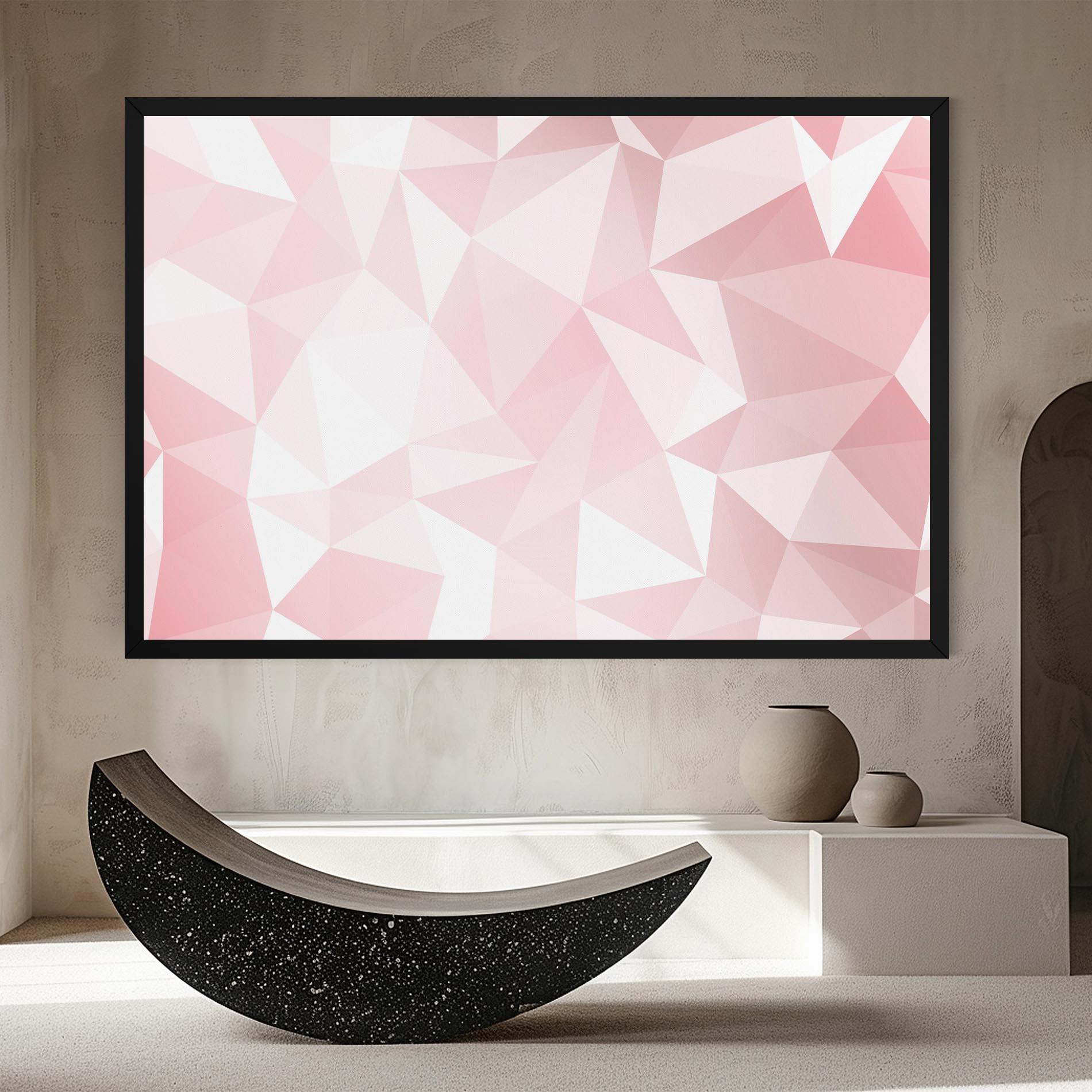 Tablou Canvas Pink Triangle mockup 8