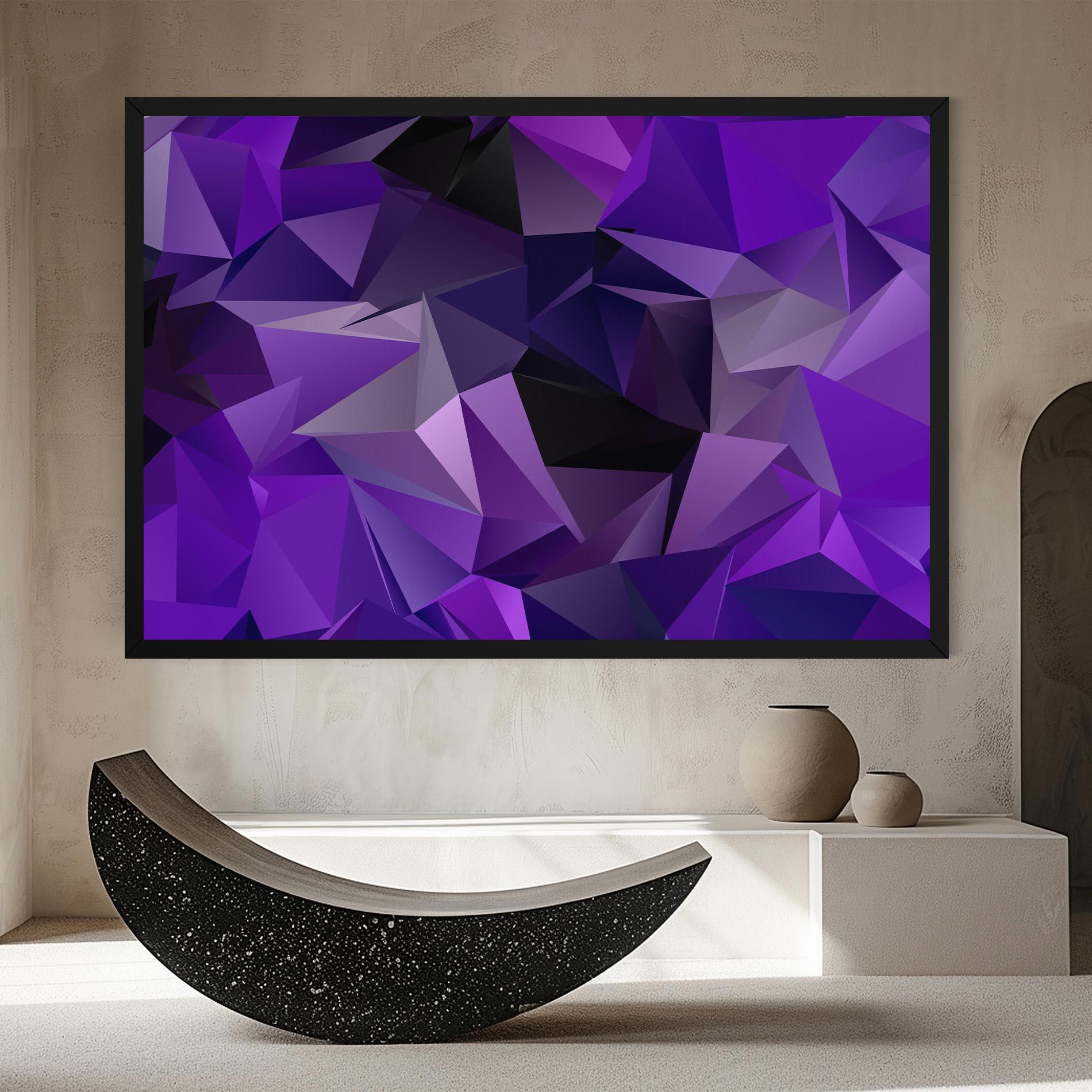 Tablou Canvas Purple Triangle Mix mockup 8